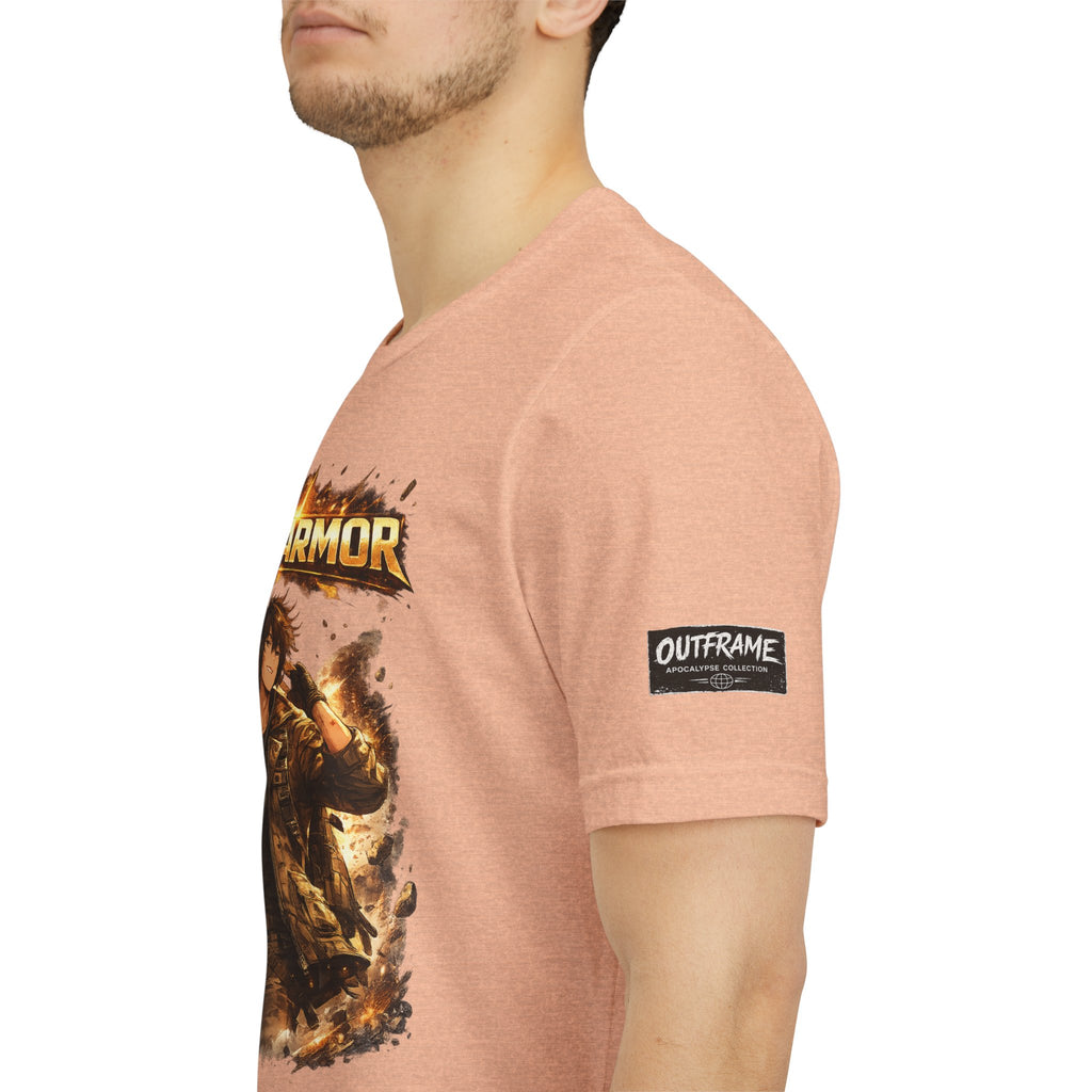 Plot Armor T-Shirt — Retro Anime Fire Graphic Tee
