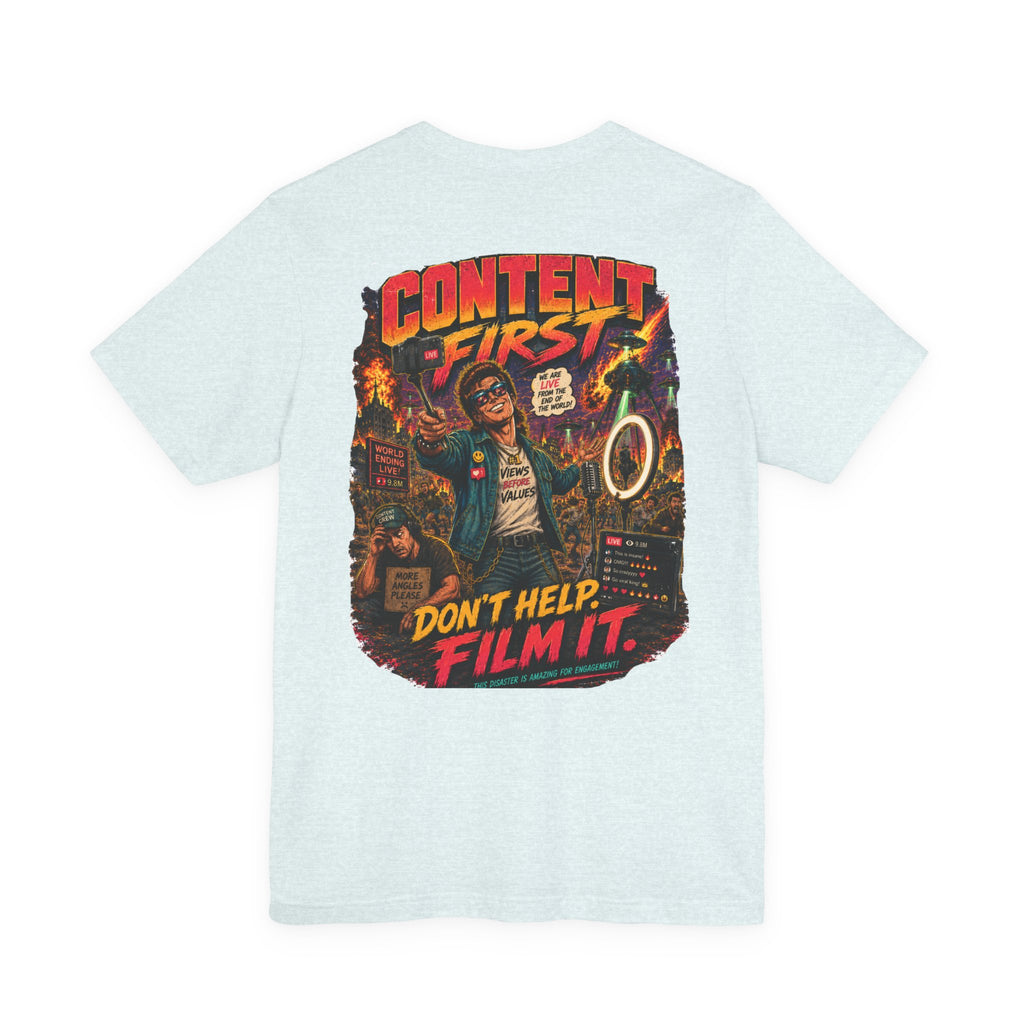 Content First Retro Apocalypse T-Shirt | Don’t Help, Film It