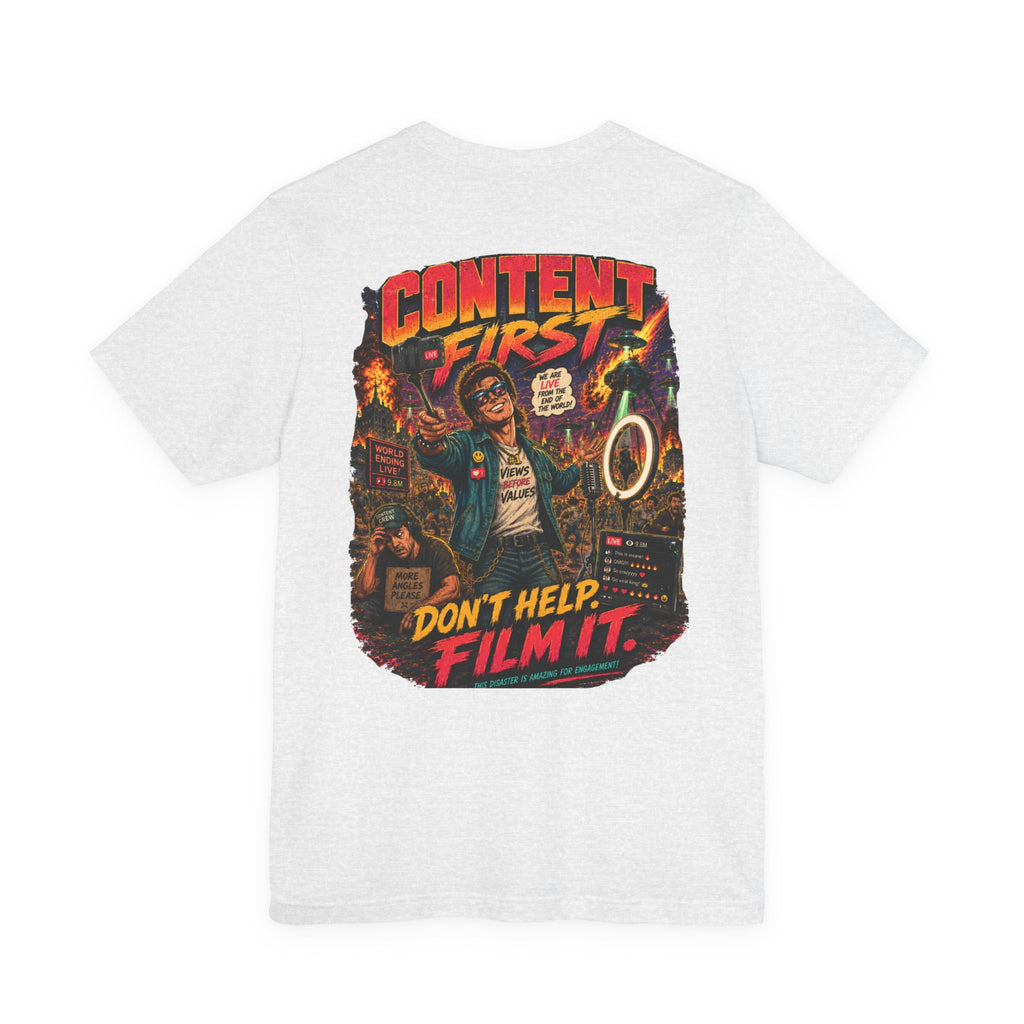Content First Retro Apocalypse T-Shirt | Don’t Help, Film It