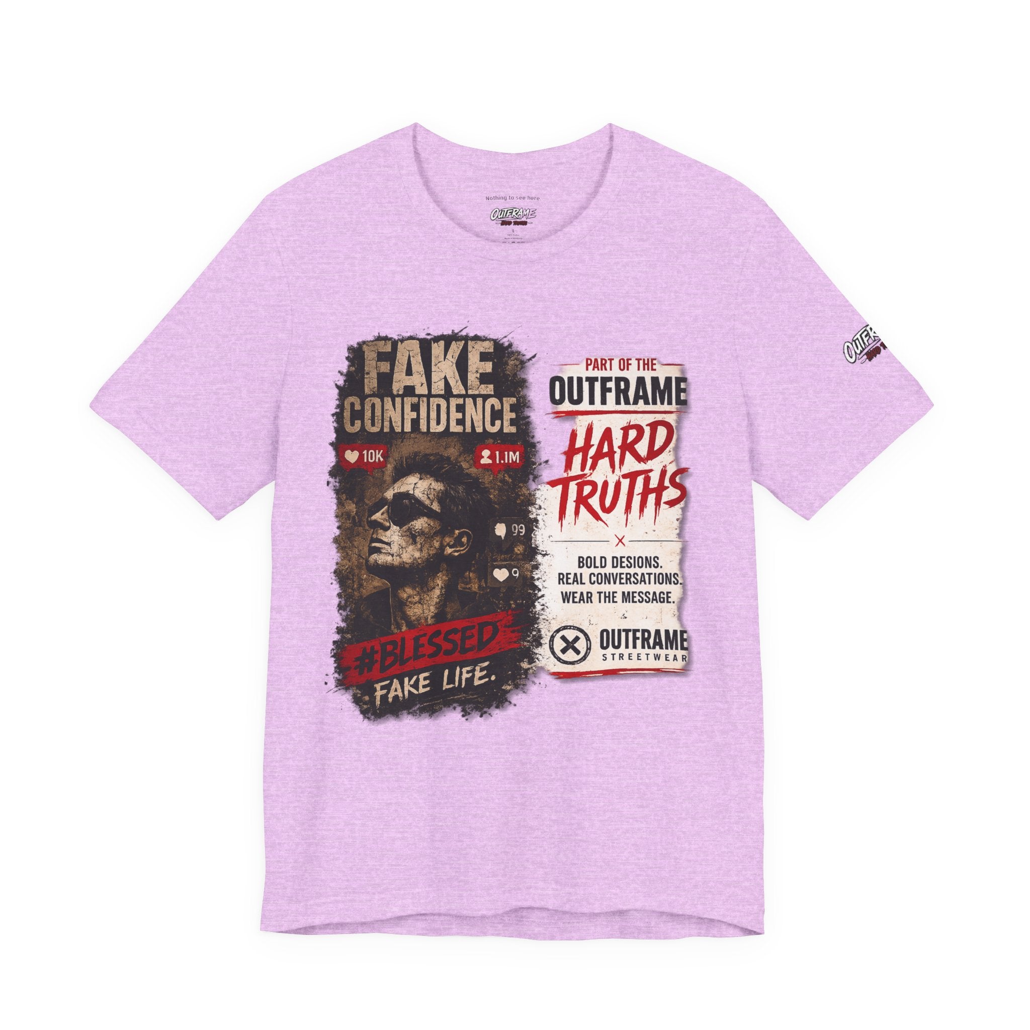 Fake Confidence – OUTFRAME Hard Truths Editorial Graphic T-Shirt