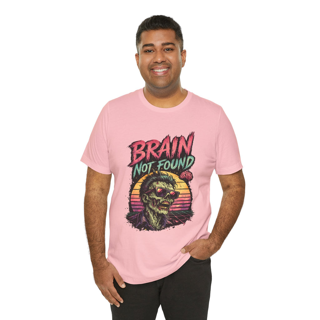 Brain Not Found – Please Restart Humanity Retro Zombie T-Shirt