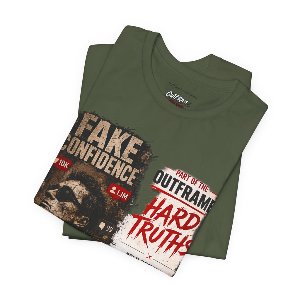 Fake Confidence – OUTFRAME Hard Truths Editorial Graphic T-Shirt
