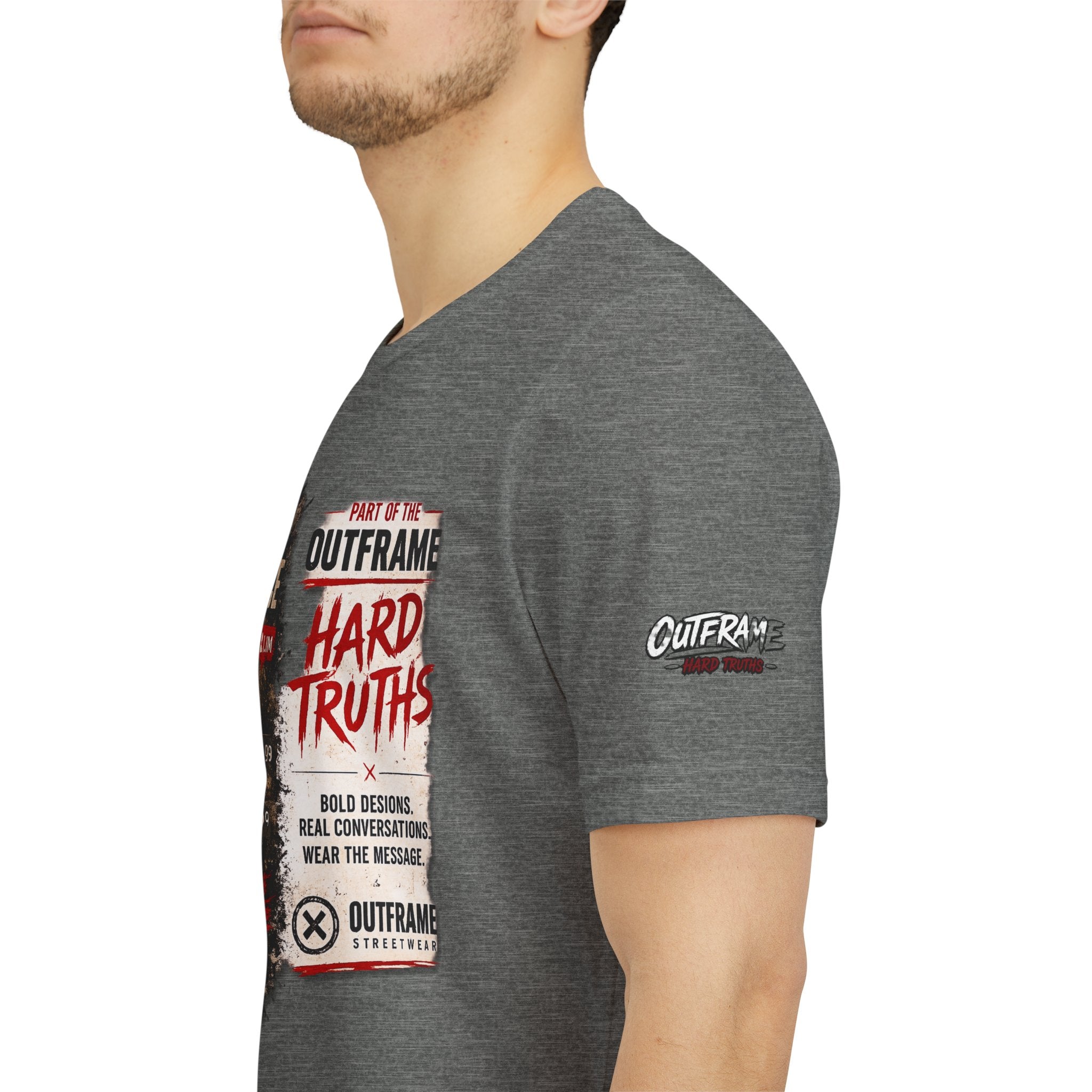Fake Confidence – OUTFRAME Hard Truths Editorial Graphic T-Shirt