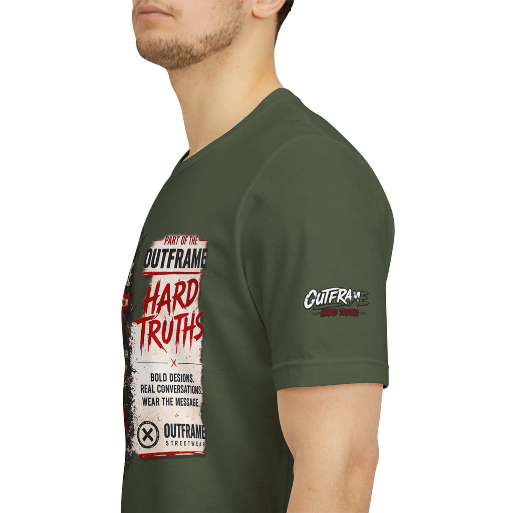 Fake Confidence – OUTFRAME Hard Truths Editorial Graphic T-Shirt