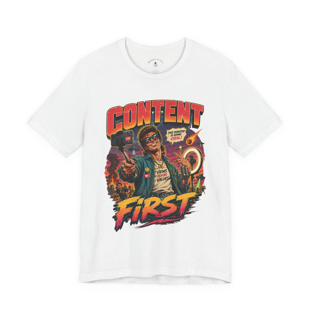 Content First Retro Apocalypse T-Shirt | Don’t Help, Film It