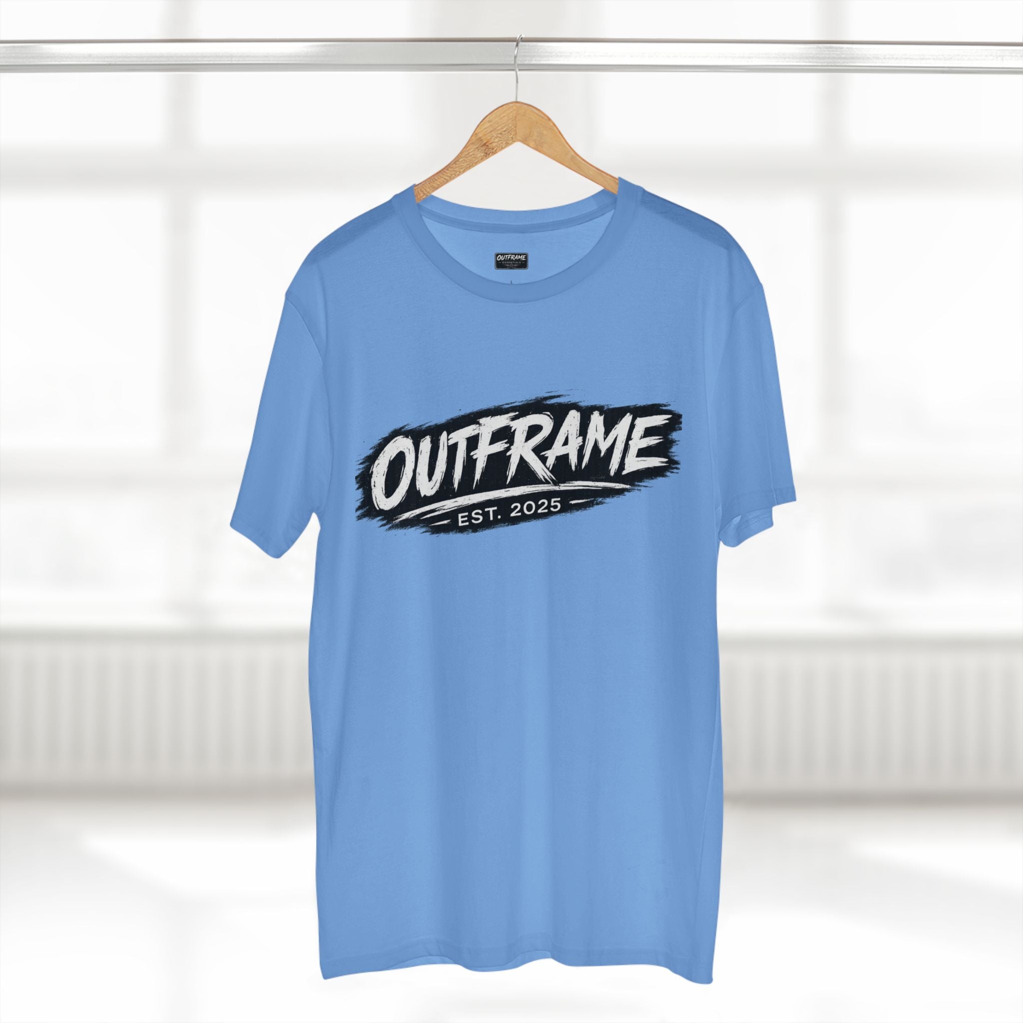 OUTFRAME® EST. 2025 Logo T-Shirt | Premium Brush Logo Streetwear | Essentials Collection