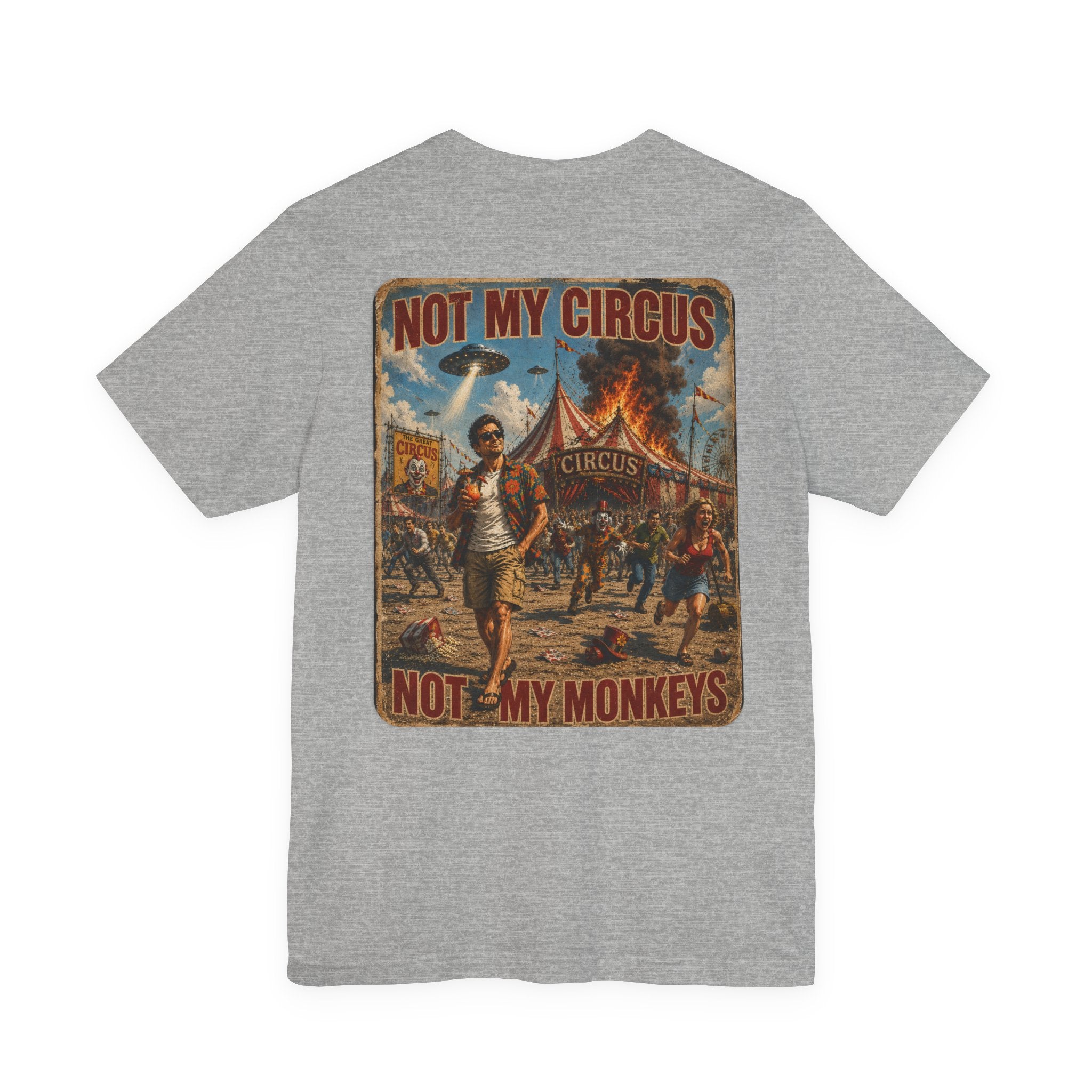OUTFRAME – Not My Circus Not My Monkeys | Retro Apocalypse Graphic T-Shirt