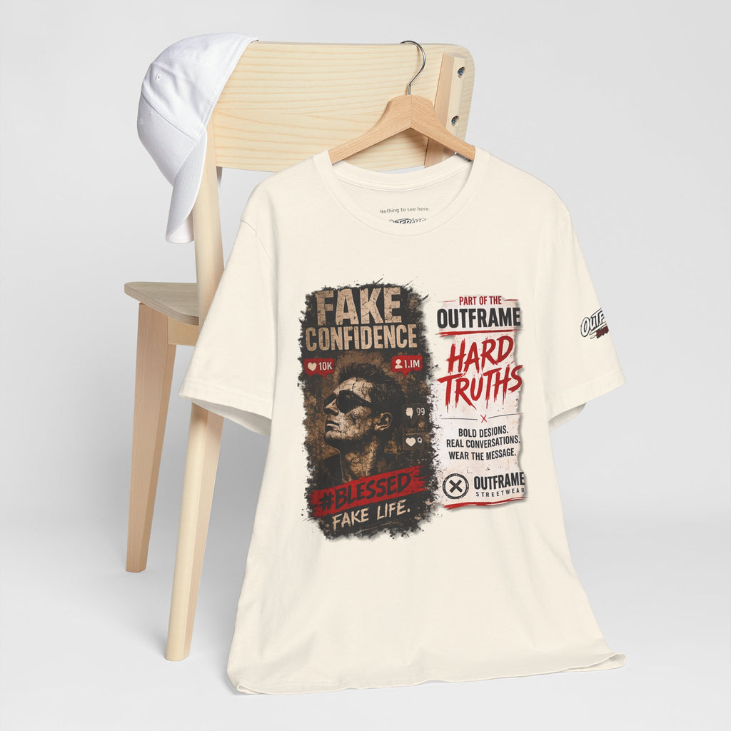 Fake Confidence – OUTFRAME Hard Truths Editorial Graphic T-Shirt