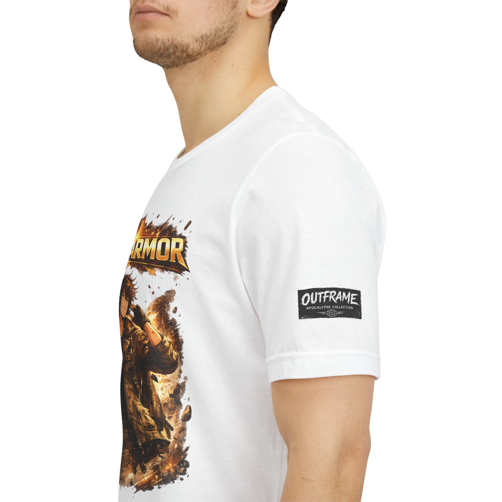Plot Armor T-Shirt — Retro Anime Fire Graphic Tee