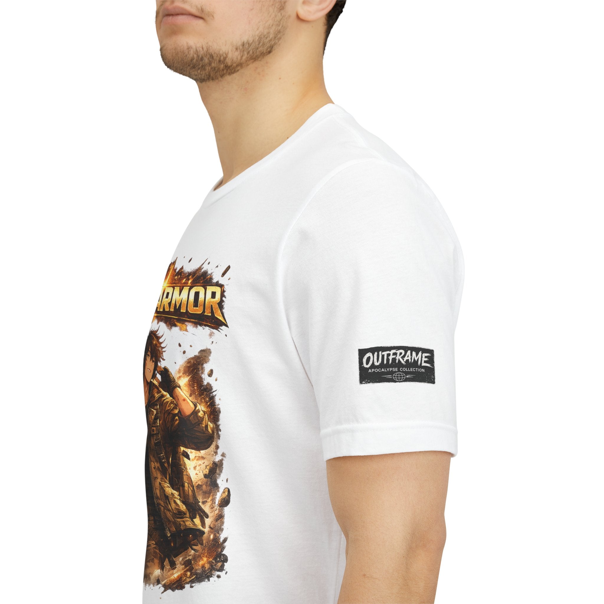 Plot Armor T-Shirt — Retro Anime Fire Graphic Tee