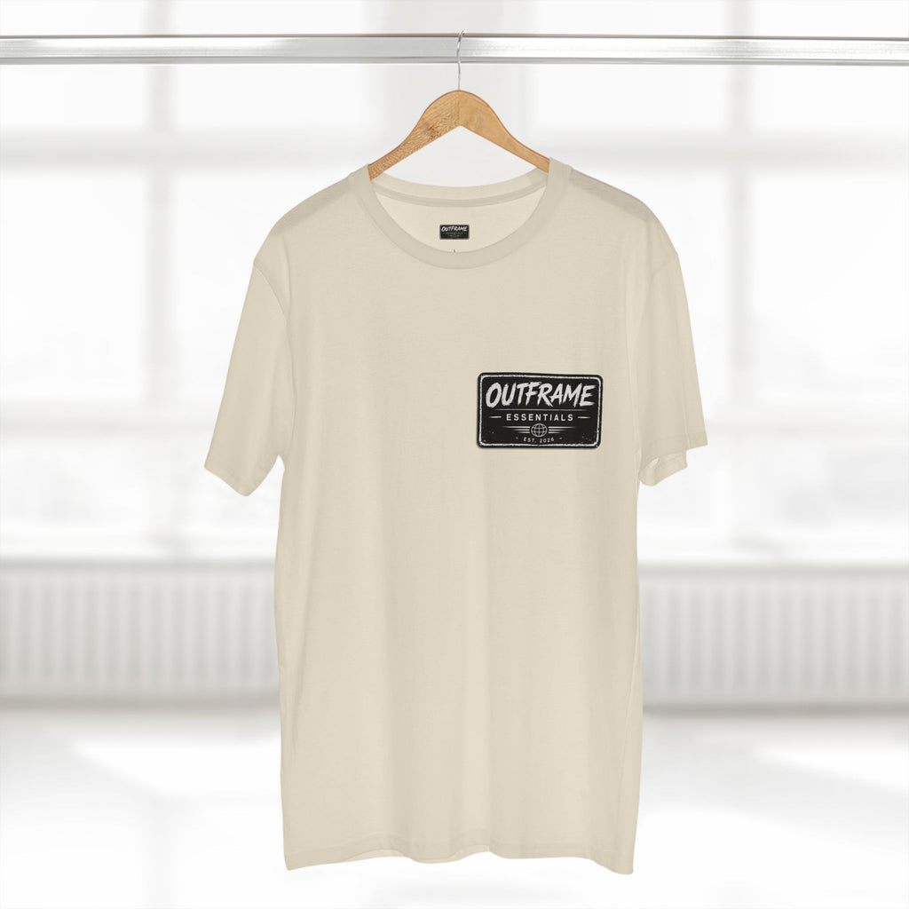 Outframe Essentials Logo Tee — Minimal Patch Chest T‑Shirt