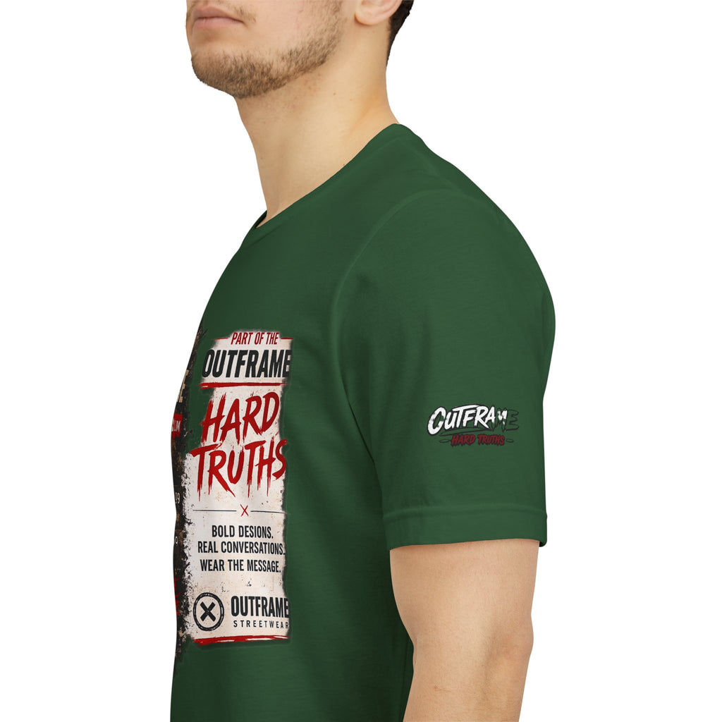 Fake Confidence – OUTFRAME Hard Truths Editorial Graphic T-Shirt