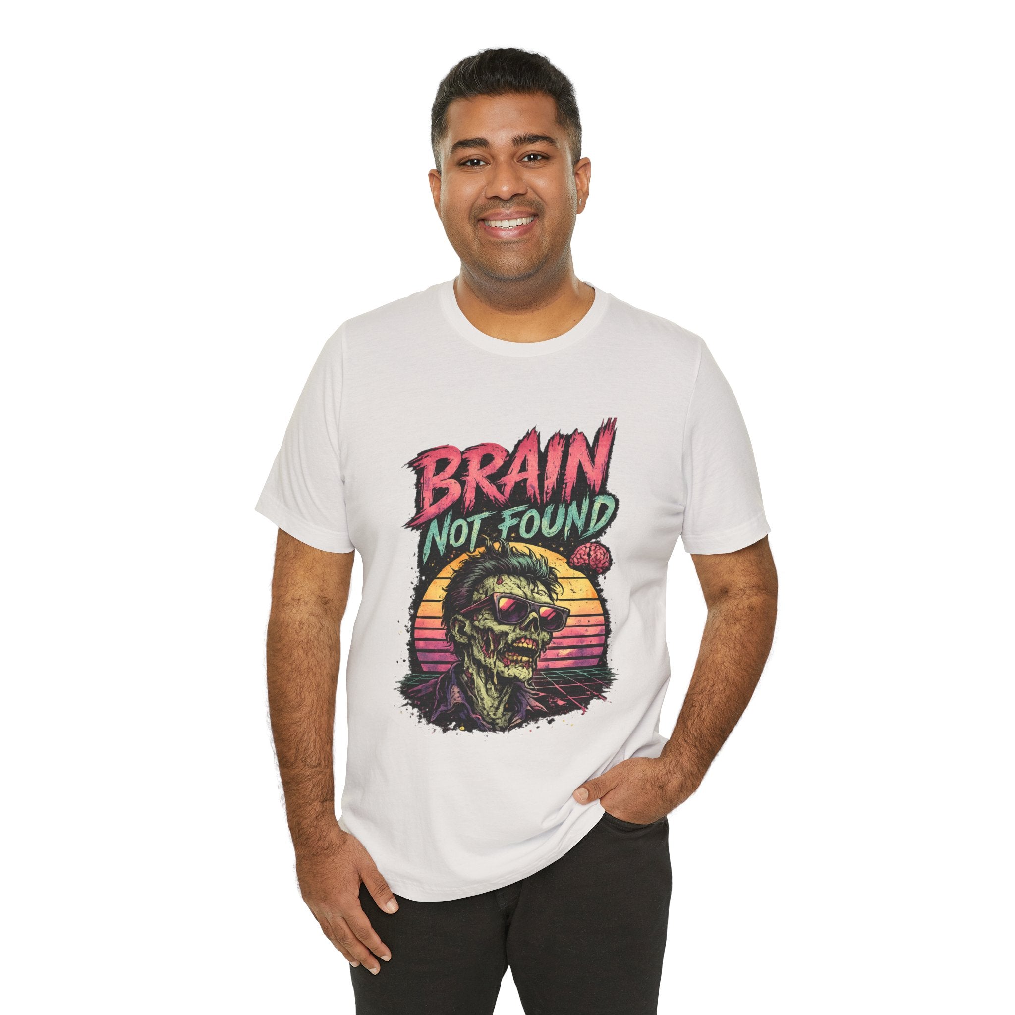 Brain Not Found – Please Restart Humanity Retro Zombie T-Shirt