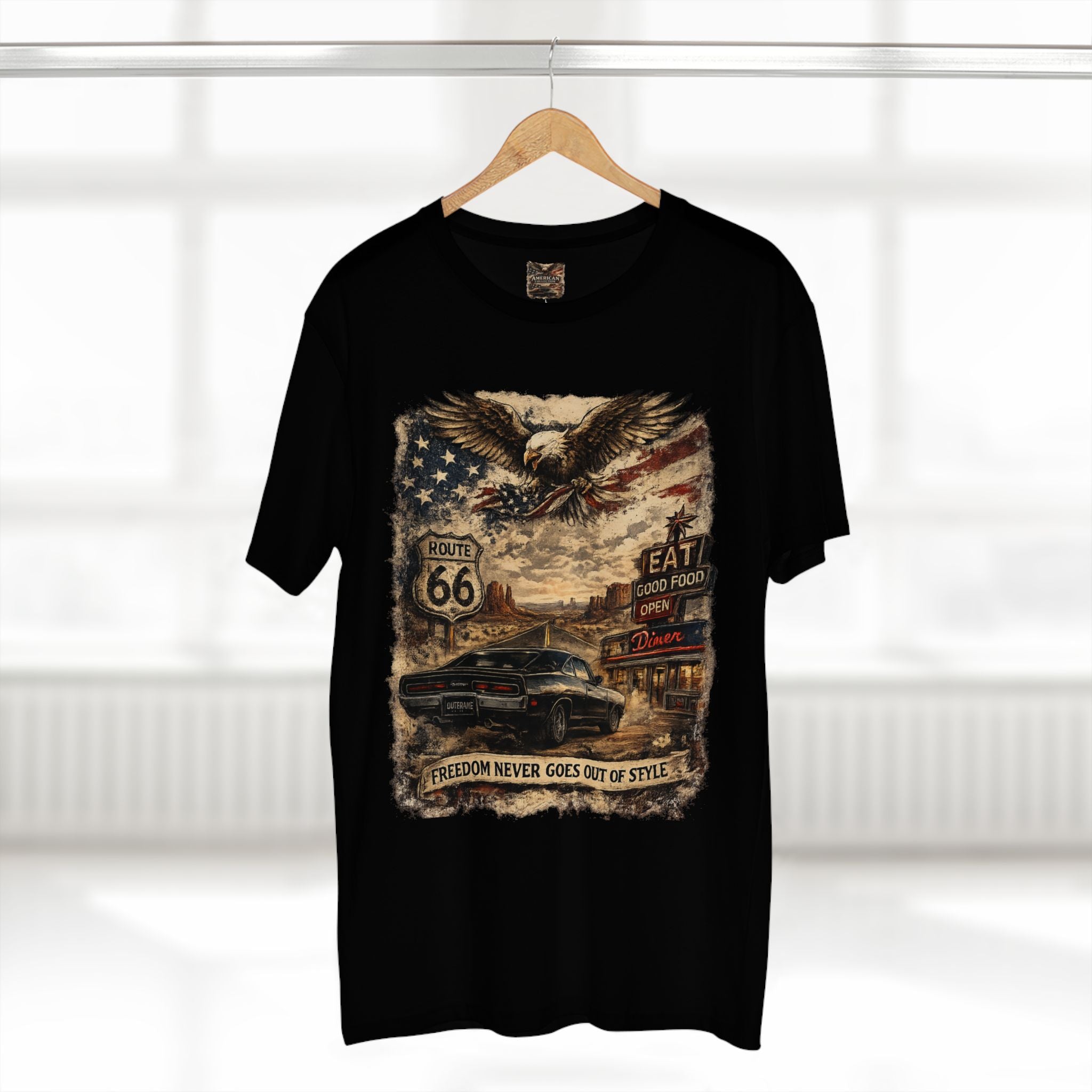 Freedom Never Goes Out of Style – Vintage American Muscle Car T-Shirt