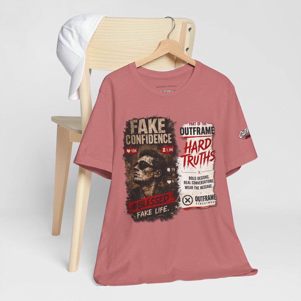 Fake Confidence – OUTFRAME Hard Truths Editorial Graphic T-Shirt