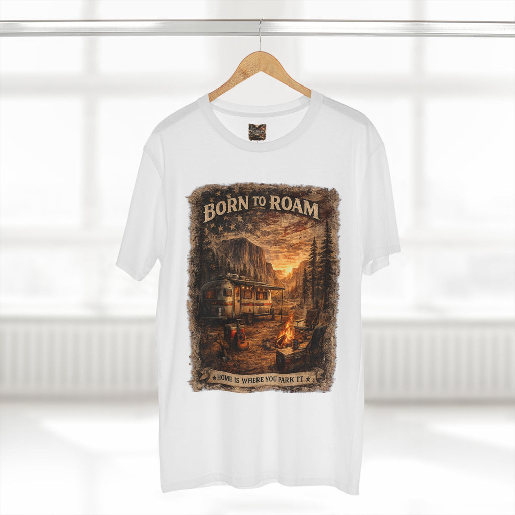 Born to Roam – Vintage Camper & National Parks Graphic T-Shirt | American Collection