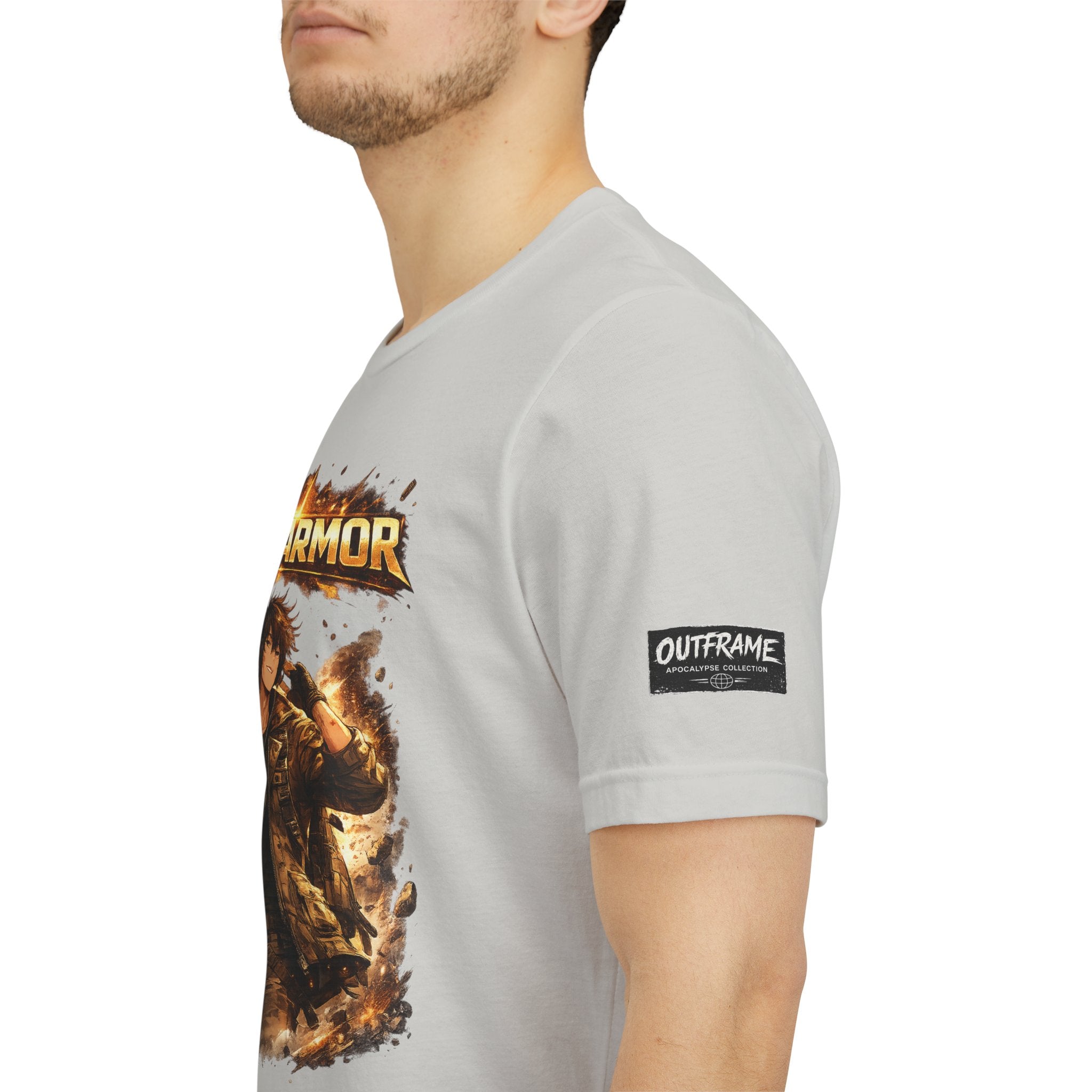 Plot Armor T-Shirt — Retro Anime Fire Graphic Tee