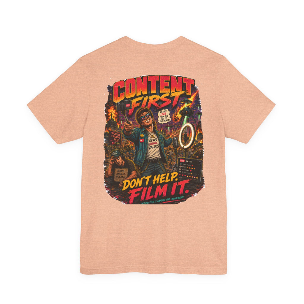 Content First Retro Apocalypse T-Shirt | Don’t Help, Film It