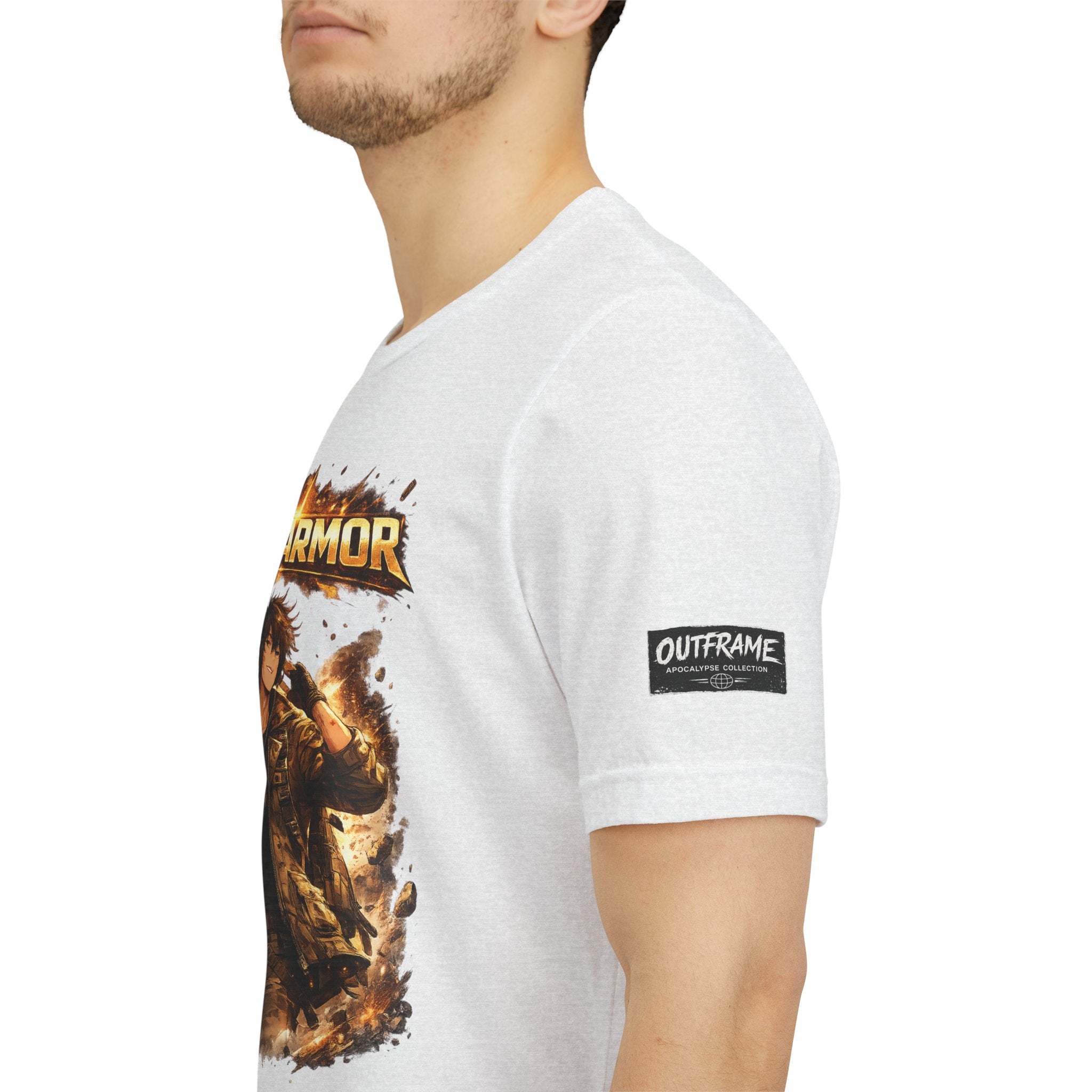 Plot Armor T-Shirt — Retro Anime Fire Graphic Tee