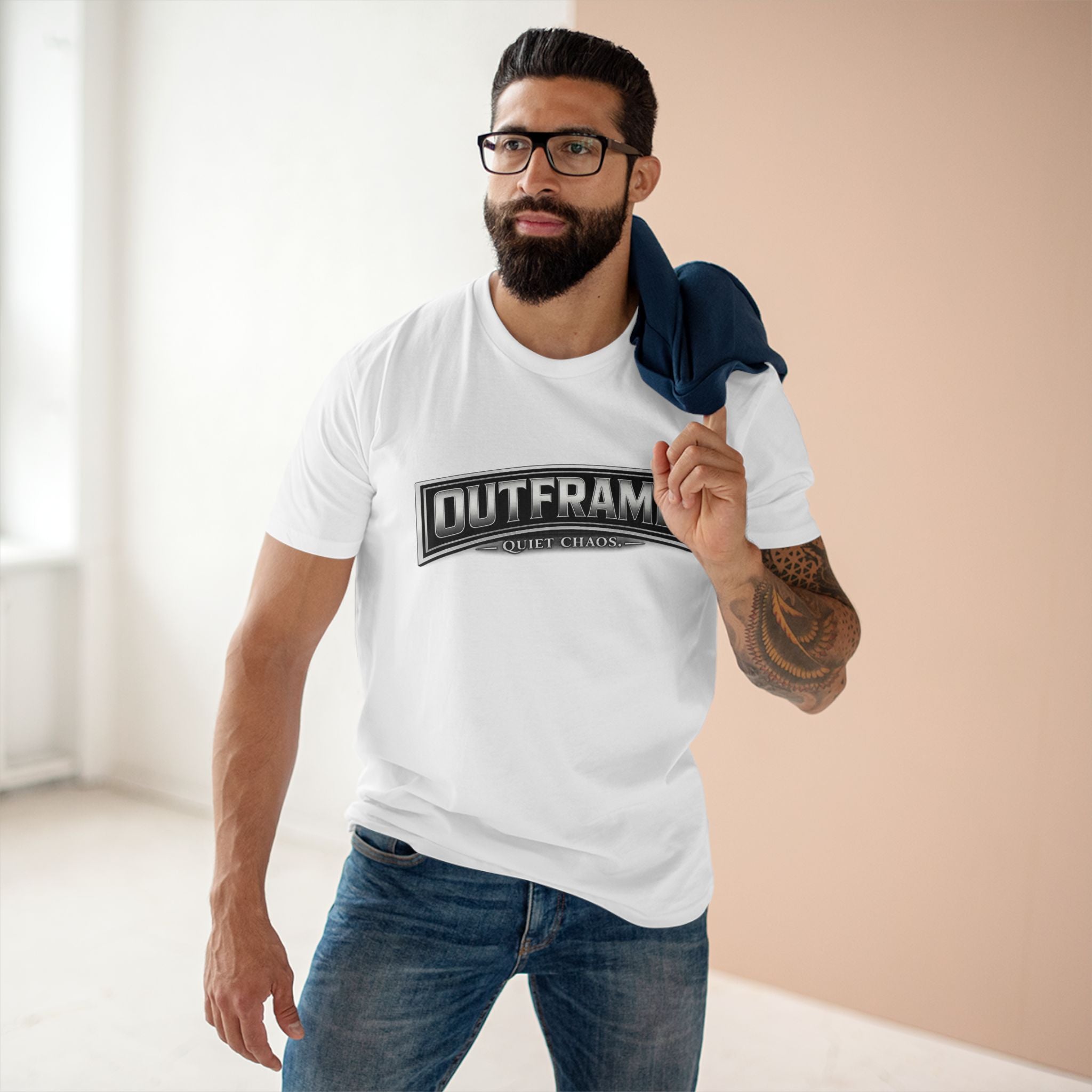 OUTFRAME® Quiet Chaos. | Premium Minimalist Statement T-Shirt | Essentials Collection