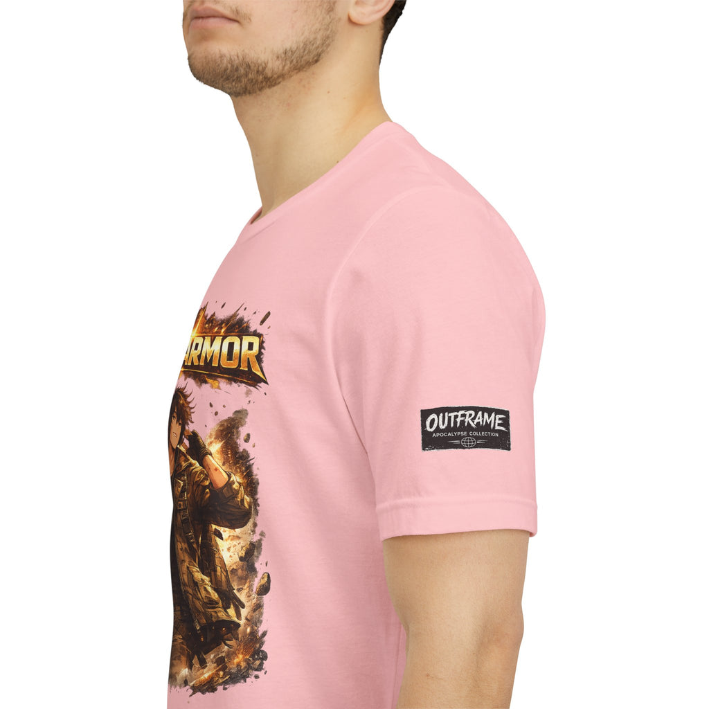 Plot Armor T-Shirt — Retro Anime Fire Graphic Tee