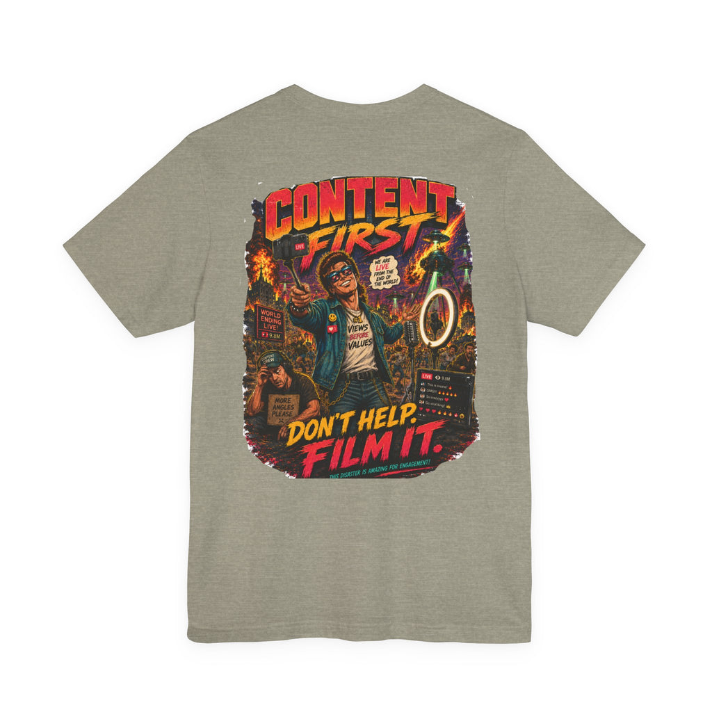 Content First Retro Apocalypse T-Shirt | Don’t Help, Film It