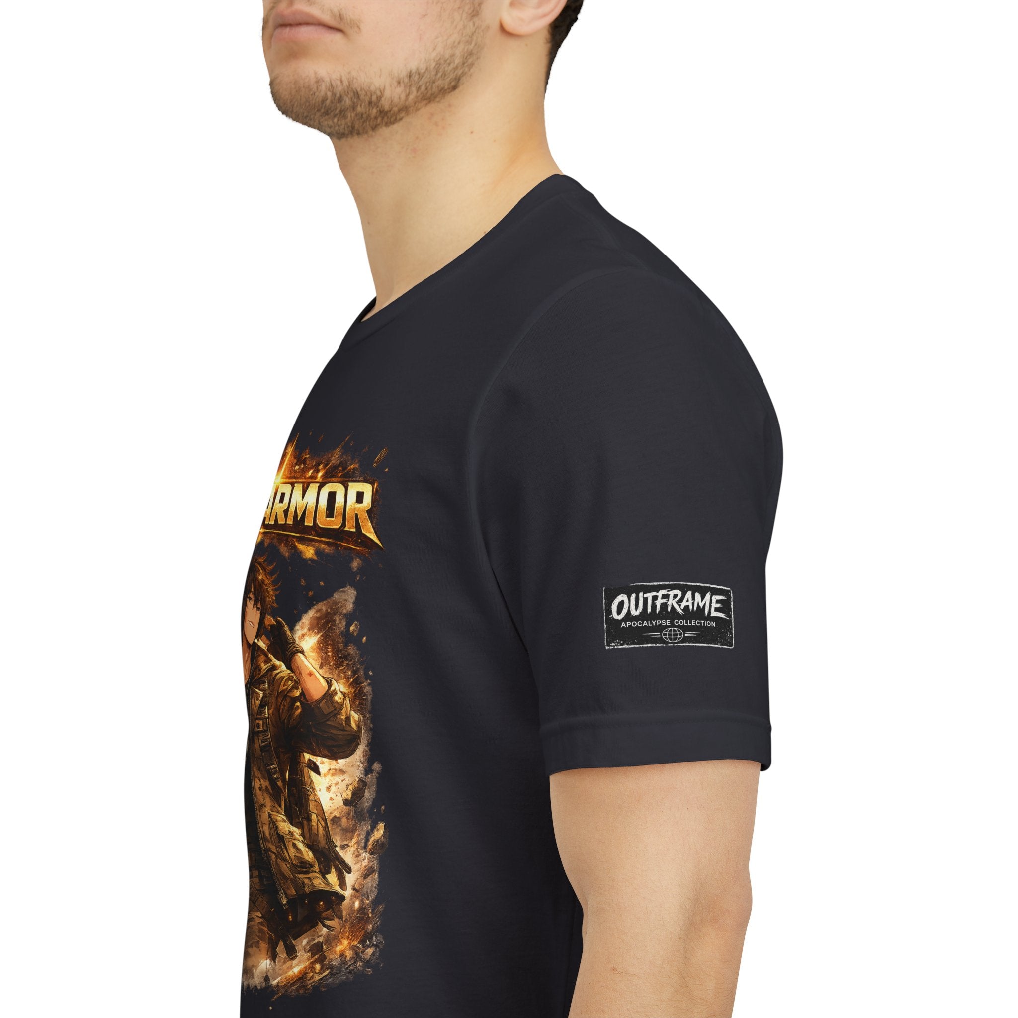 Plot Armor T-Shirt — Retro Anime Fire Graphic Tee