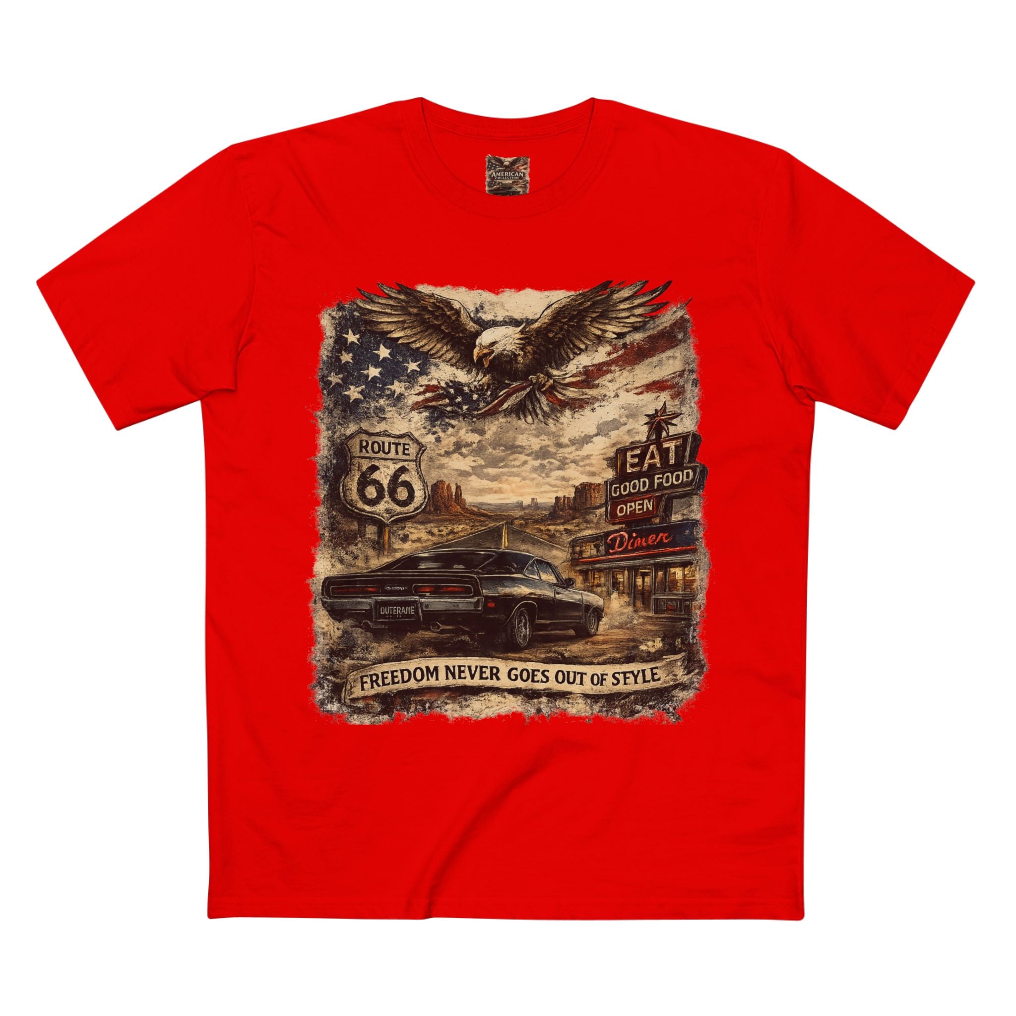 Freedom Never Goes Out of Style – Vintage American Muscle Car T-Shirt