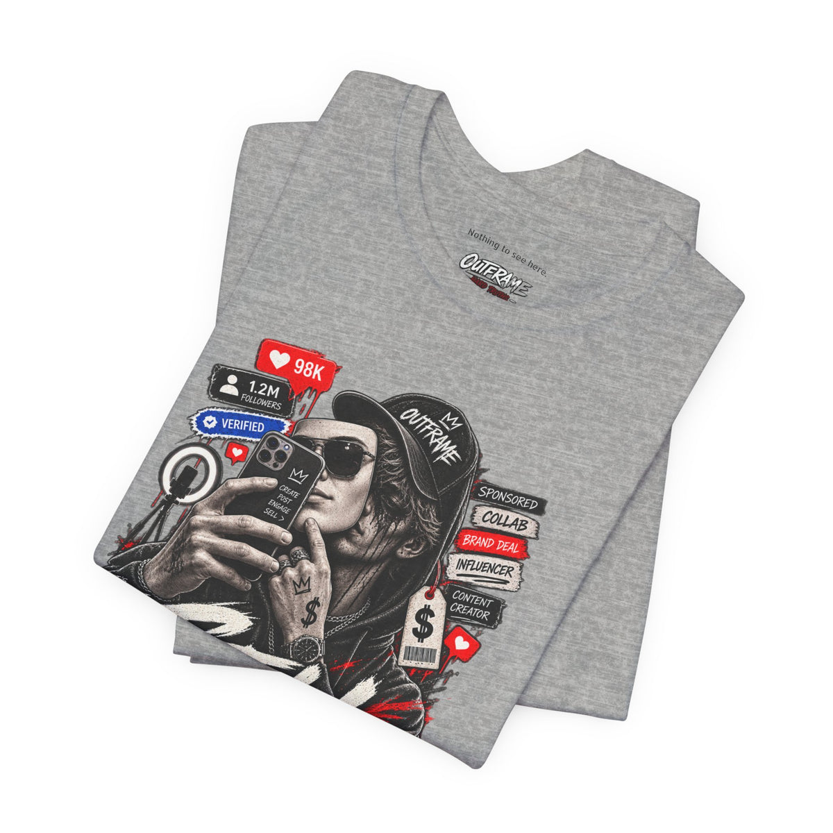 Graphic Tee — "Sell Yourself" Social Media Satire T-Shirt