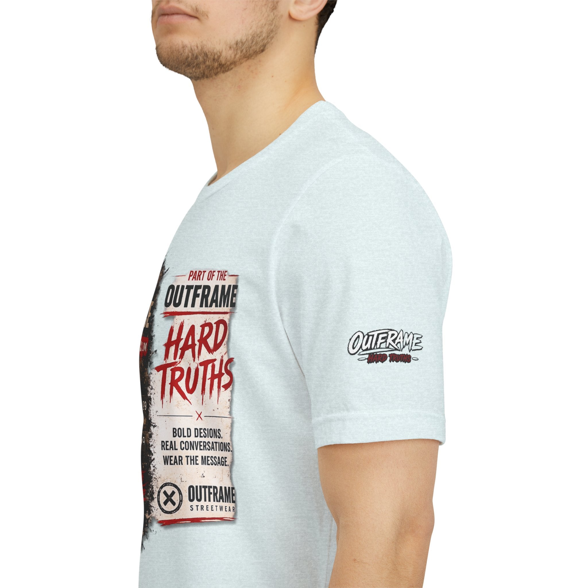 Fake Confidence – OUTFRAME Hard Truths Editorial Graphic T-Shirt