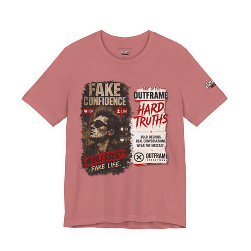Fake Confidence – OUTFRAME Hard Truths Editorial Graphic T-Shirt