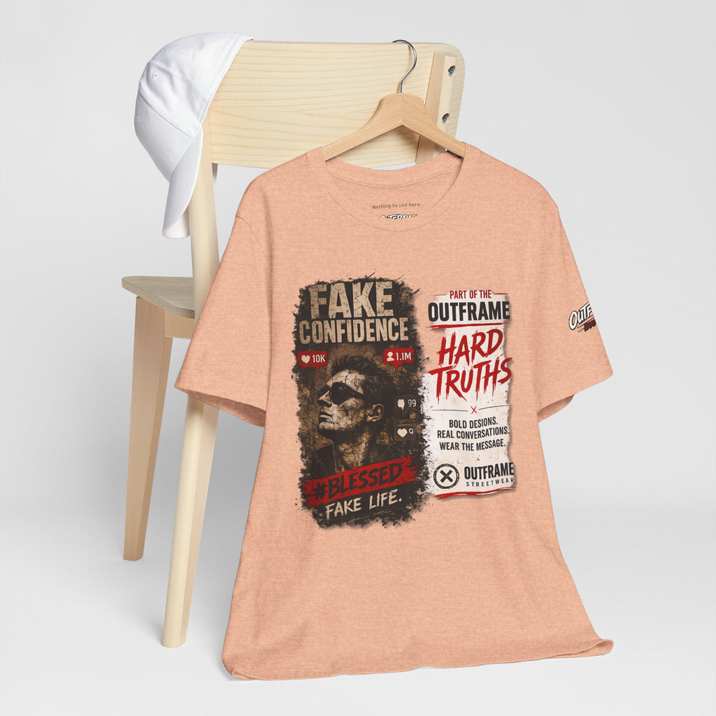 Fake Confidence – OUTFRAME Hard Truths Editorial Graphic T-Shirt