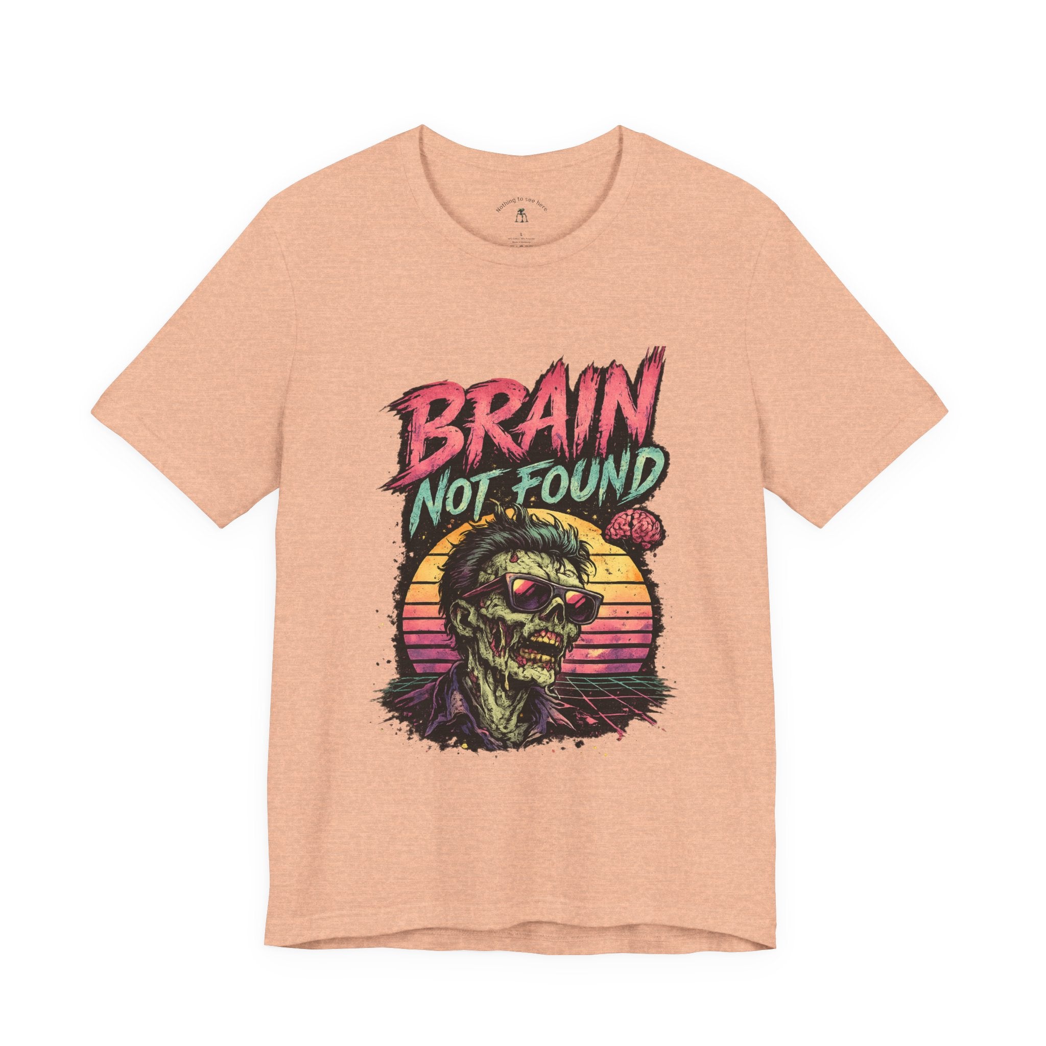 Brain Not Found – Please Restart Humanity Retro Zombie T-Shirt