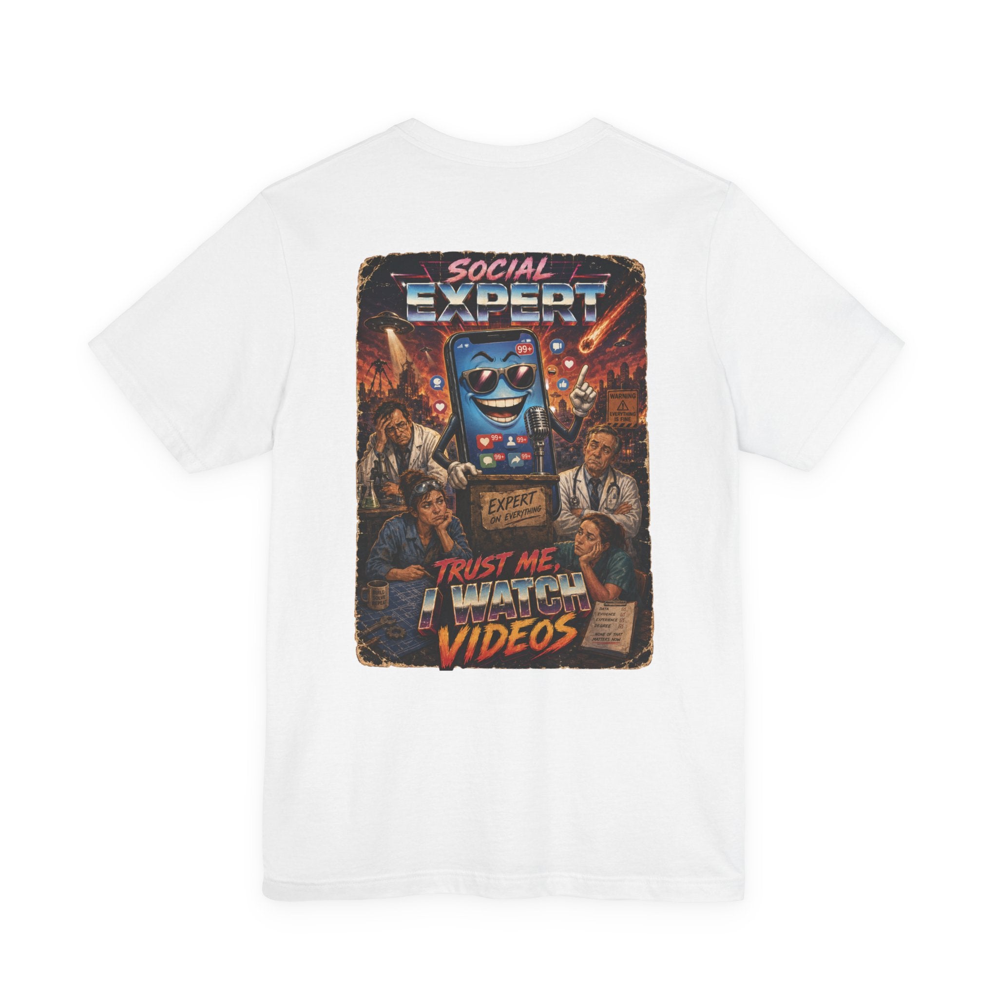 Social Expert Retro Sci-Fi T-Shirt | Trust Me, I Watch Videos