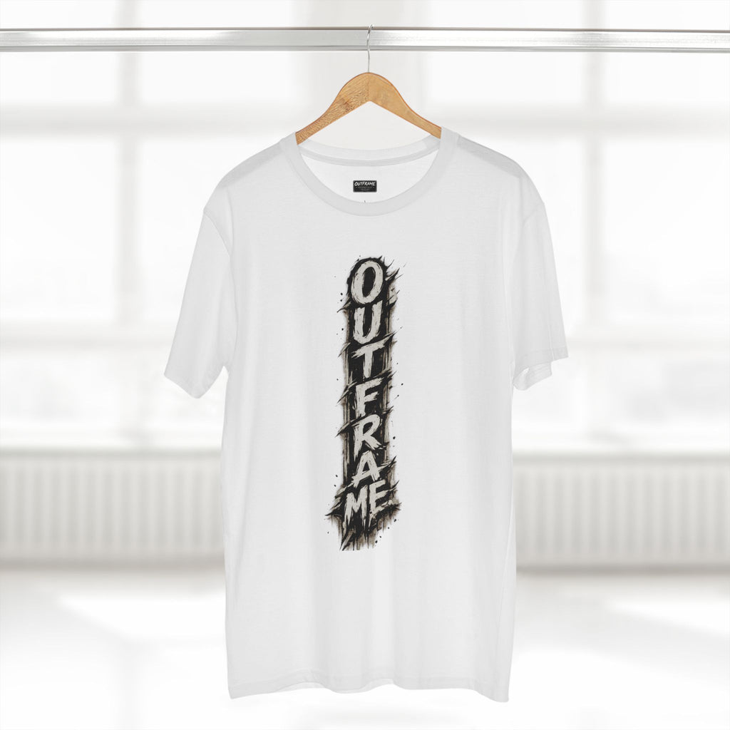 OUTFRAME Essentials – Vertical Brush Logo Premium Unisex T-Shirt