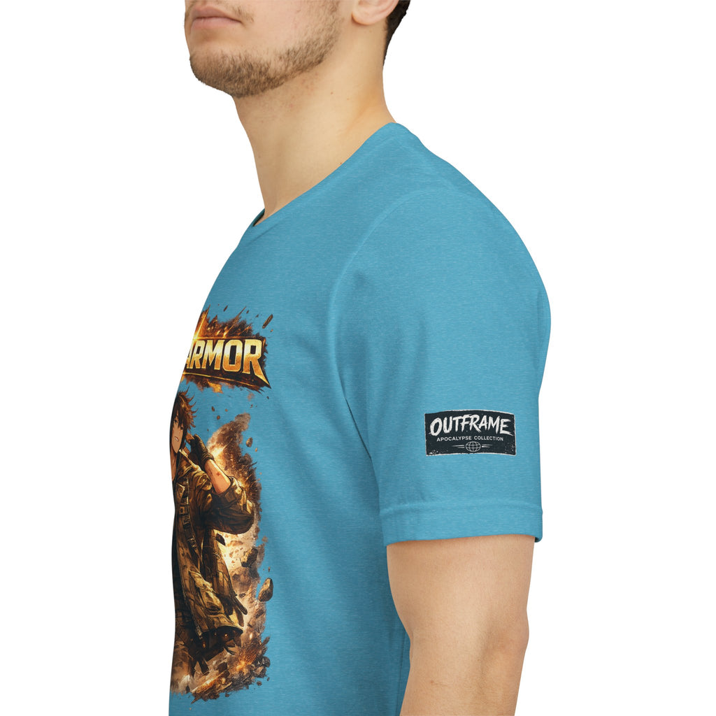 Plot Armor T-Shirt — Retro Anime Fire Graphic Tee