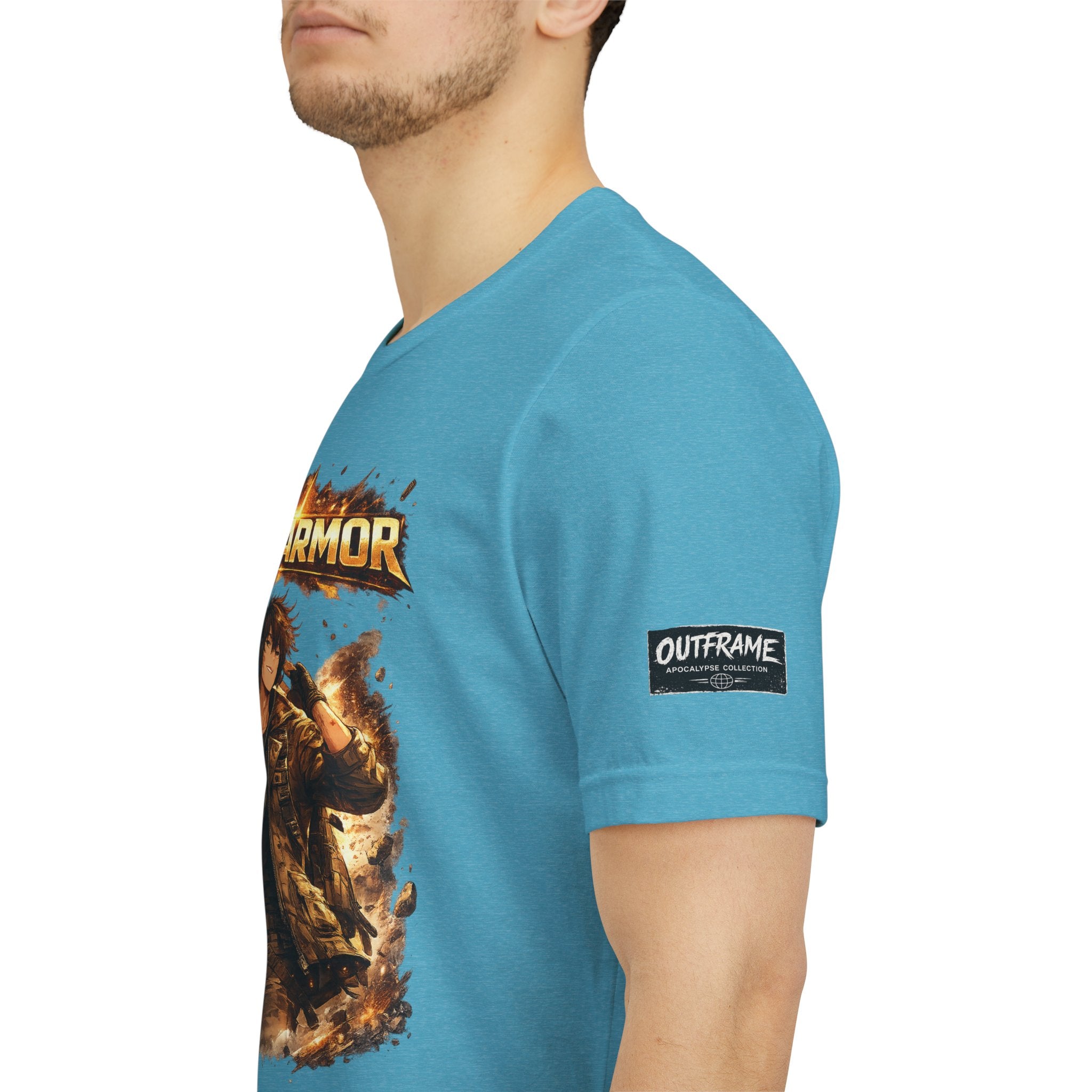 Plot Armor T-Shirt — Retro Anime Fire Graphic Tee