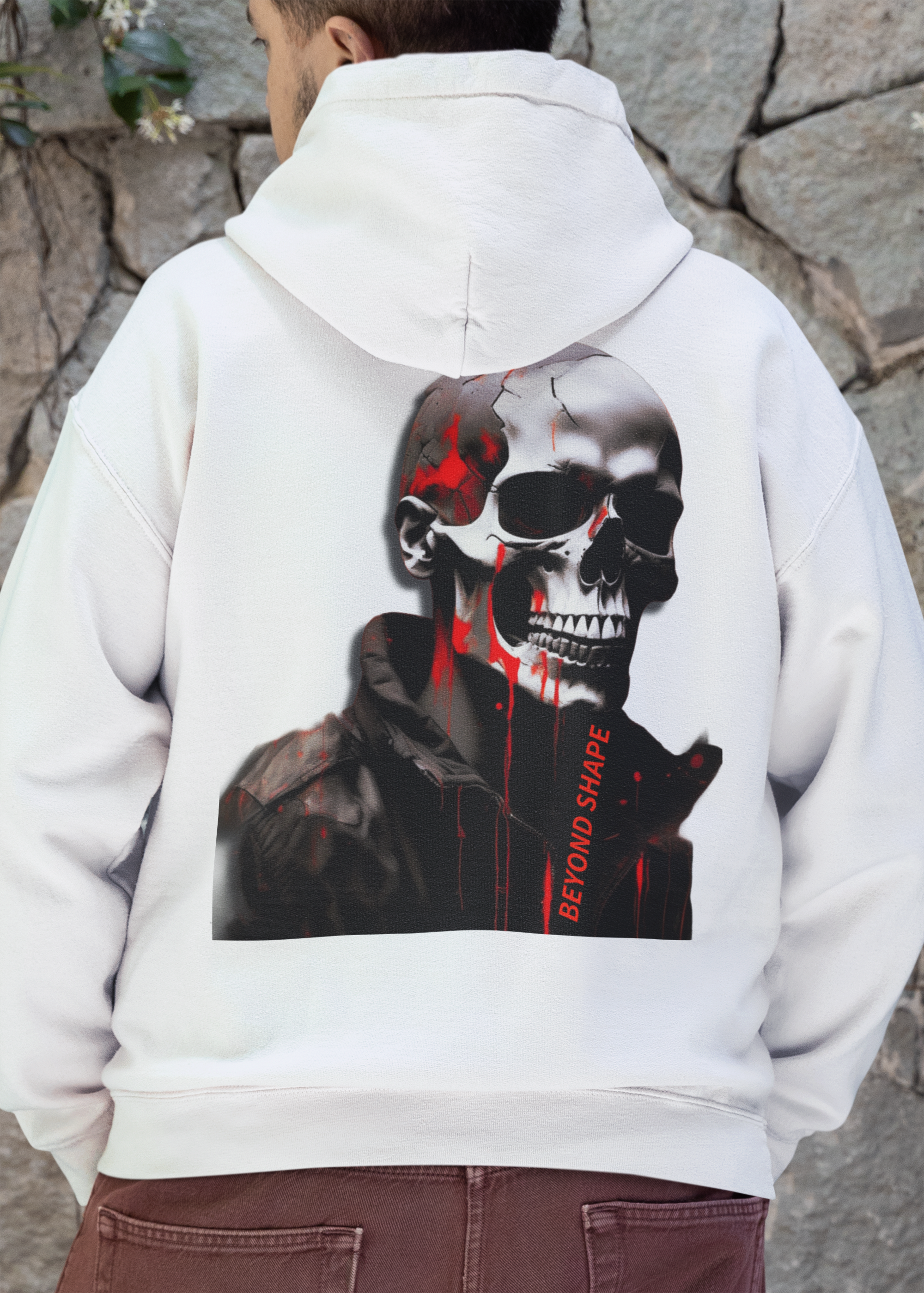 OUTFRAME – BEYOND SHAPE Skull Hoodie
