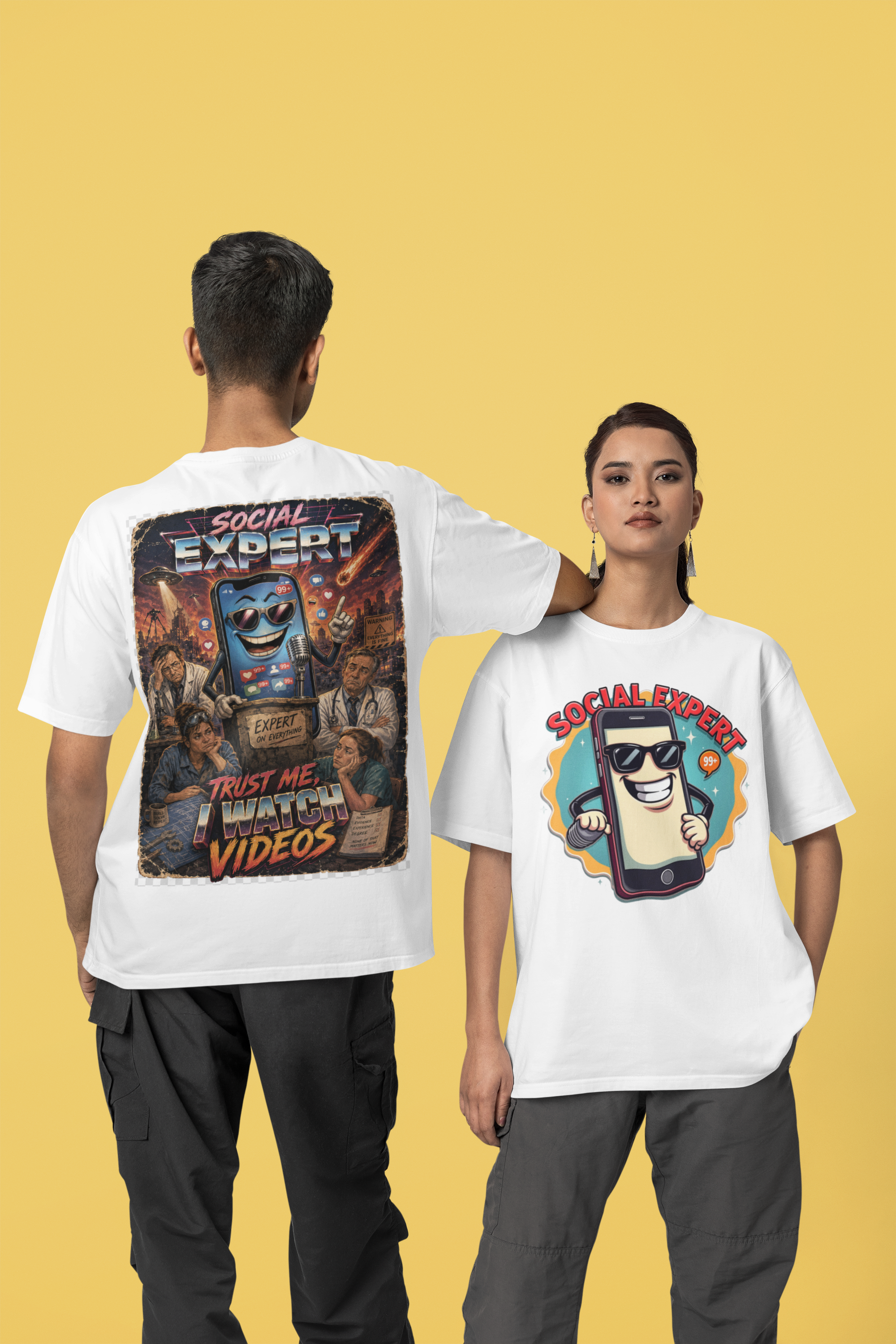 Social Expert Retro Sci-Fi T-Shirt | Trust Me, I Watch Videos