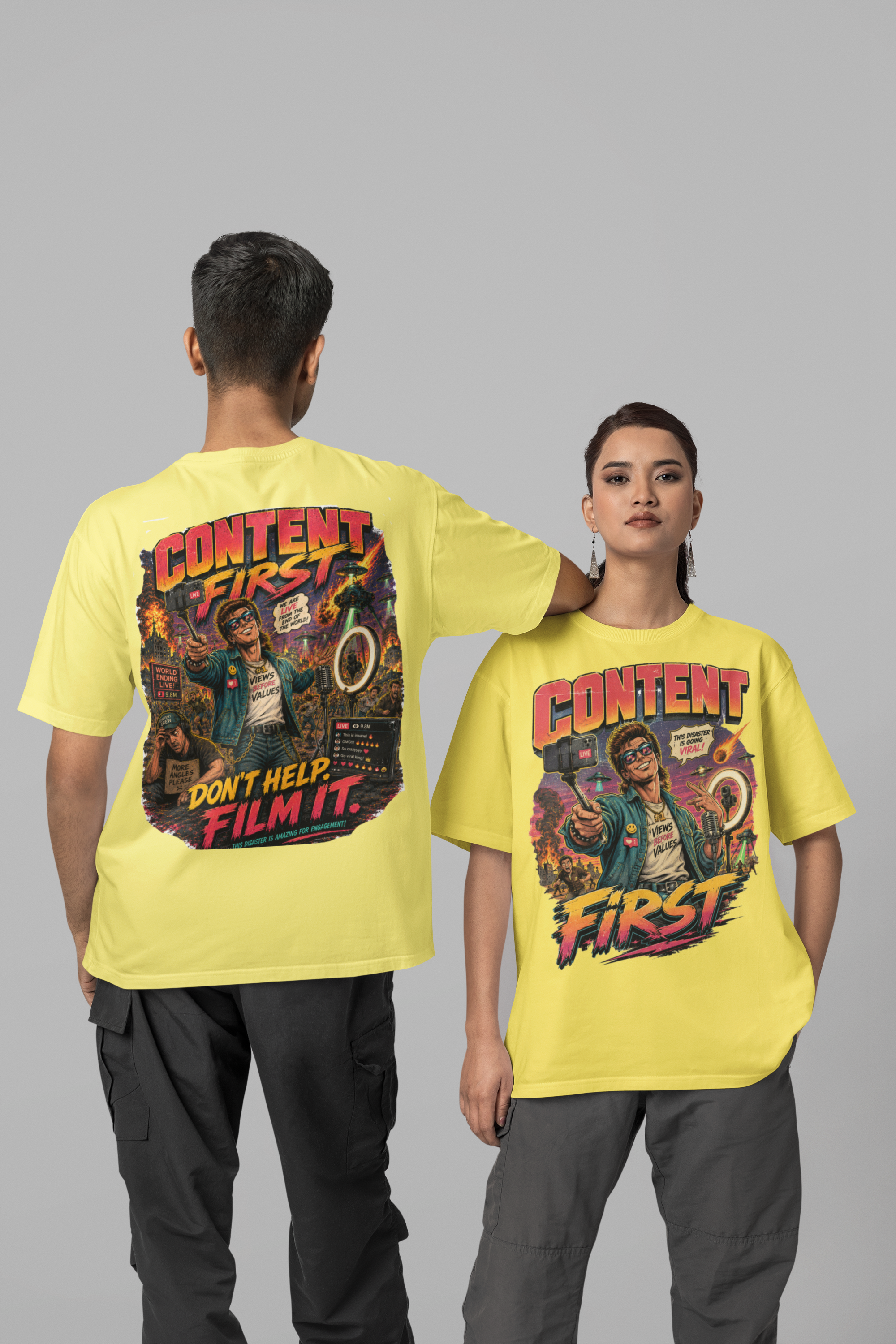 Content First Retro Apocalypse T-Shirt | Don’t Help, Film It