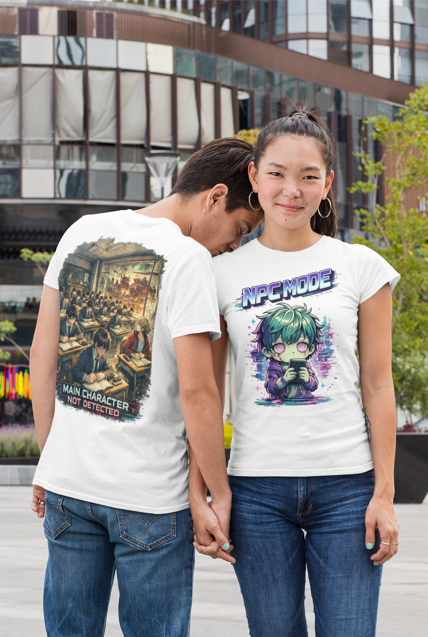 NPC MODE – Main Character Not Detected | Retro Anime Apocalypse T-Shirt