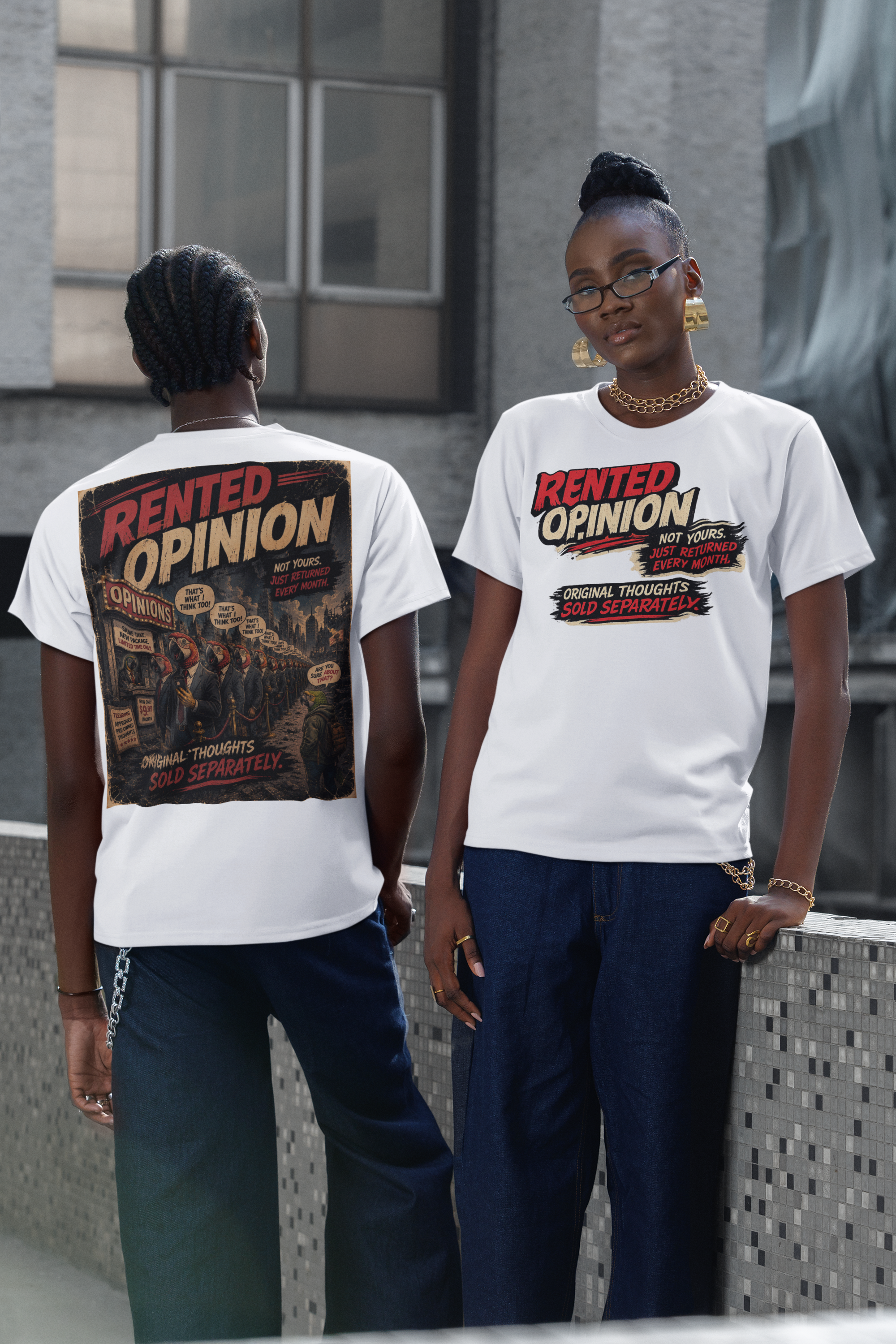 OUTFRAME™ RENTED OPINION | Retro Apocalypse Graphic T-Shirt | Vintage Social
