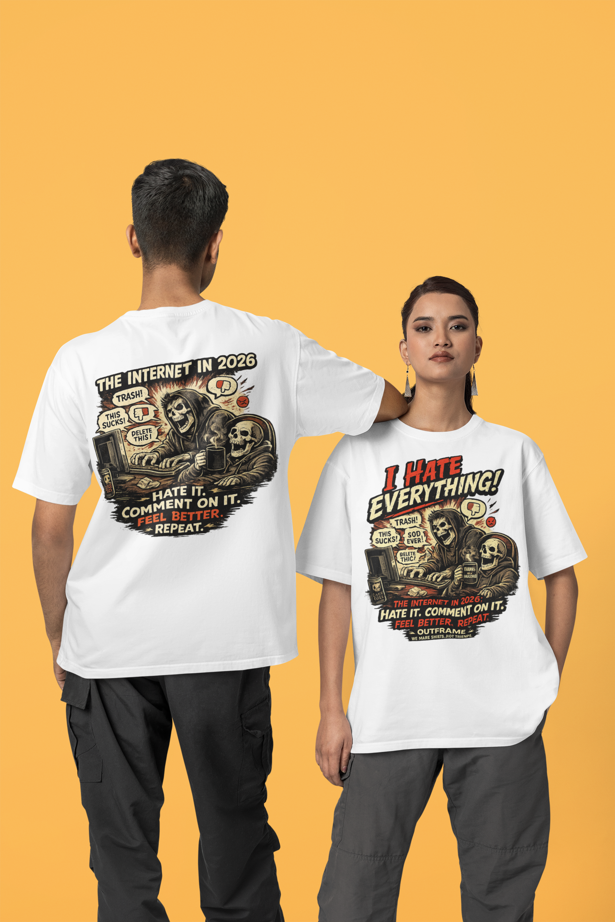 The Internet in 2026 – Hate It. Comment On It. Funny Graphic T-Shirt | OUTFRAME