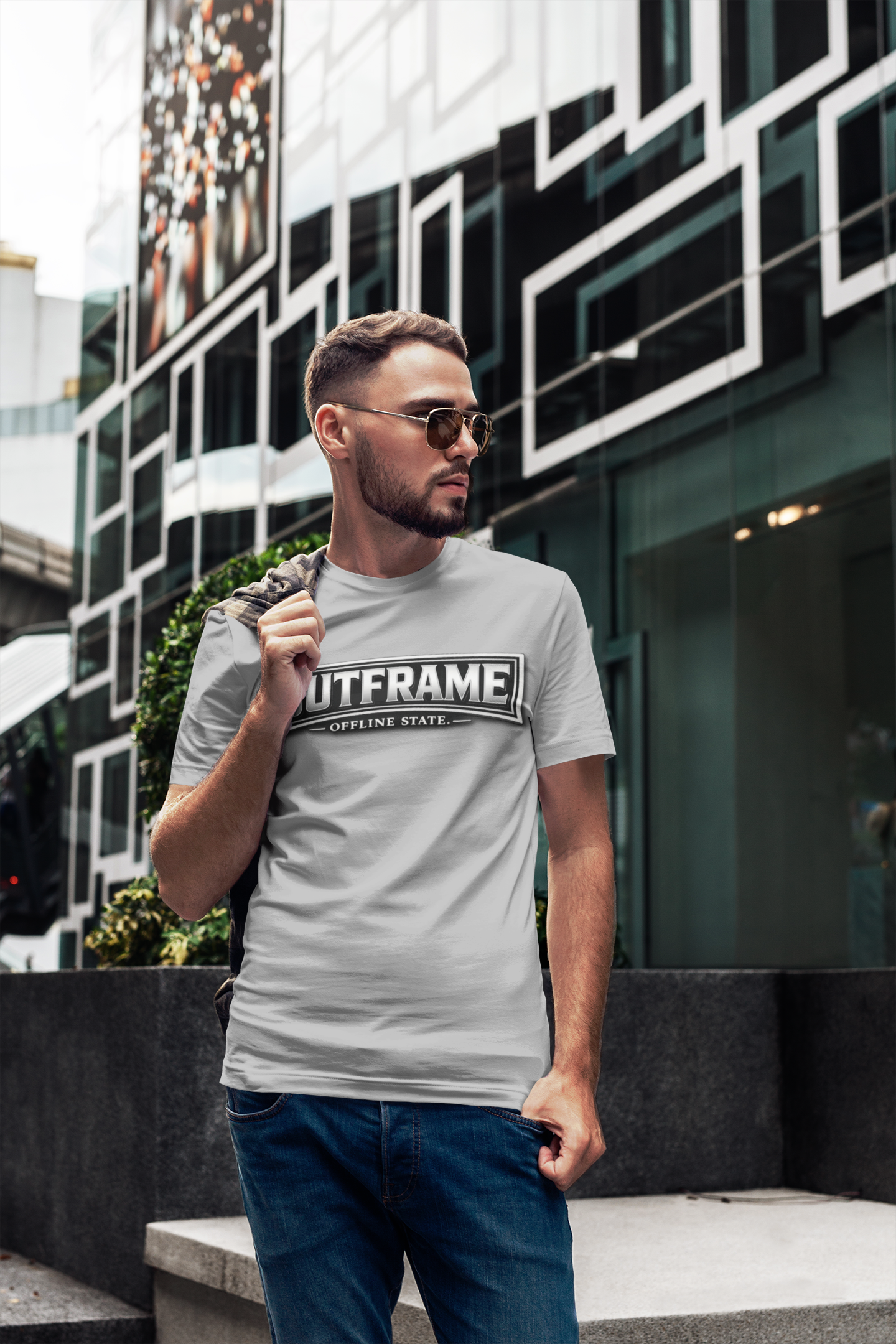 OUTFRAME® Offline State. | Premium Minimalist Statement T-Shirt | Essentials Collection