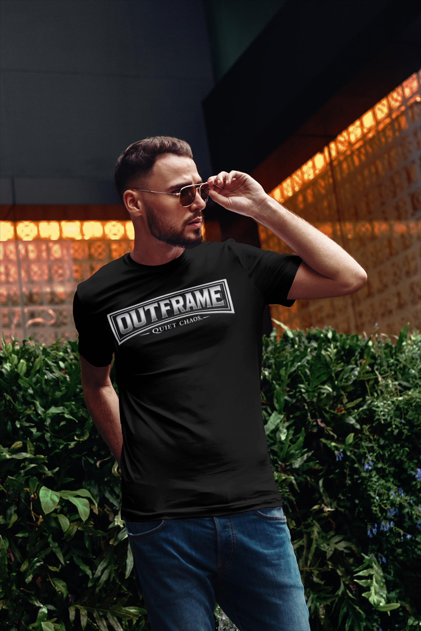 OUTFRAME® Quiet Chaos. | Premium Minimalist Statement T-Shirt | Essentials Collection