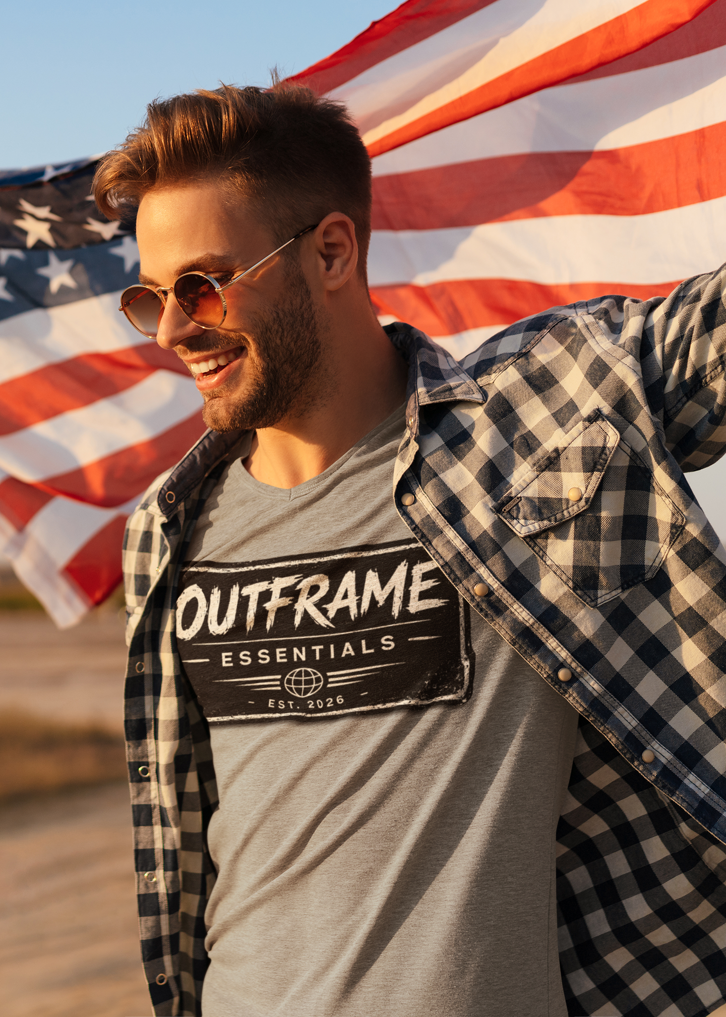 OUTFRAME® Essentials Logo T-Shirt | Premium Minimalist Streetwear | Signature Collection