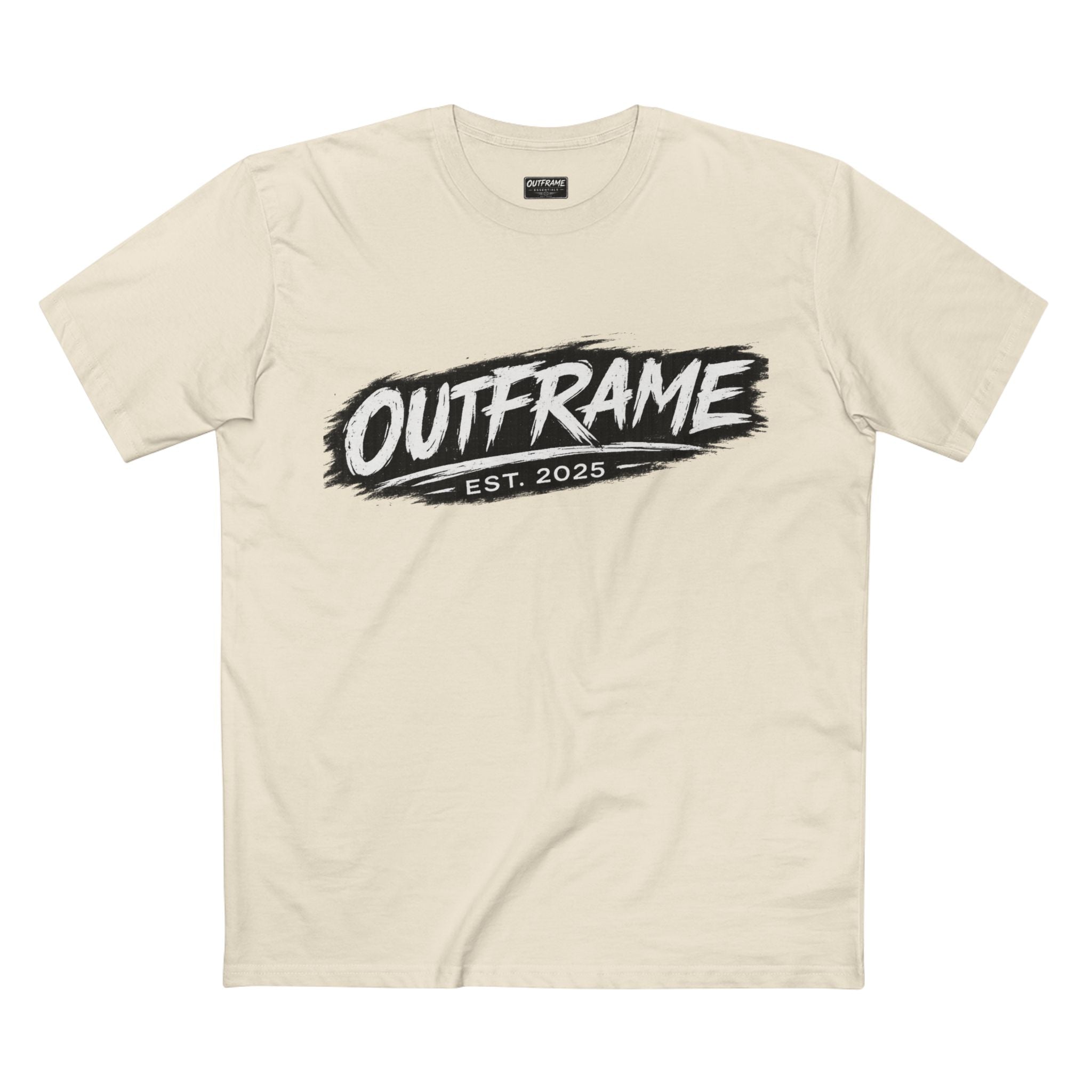 OUTFRAME® EST. 2025 Logo T-Shirt | Premium Brush Logo Streetwear | Essentials Collection