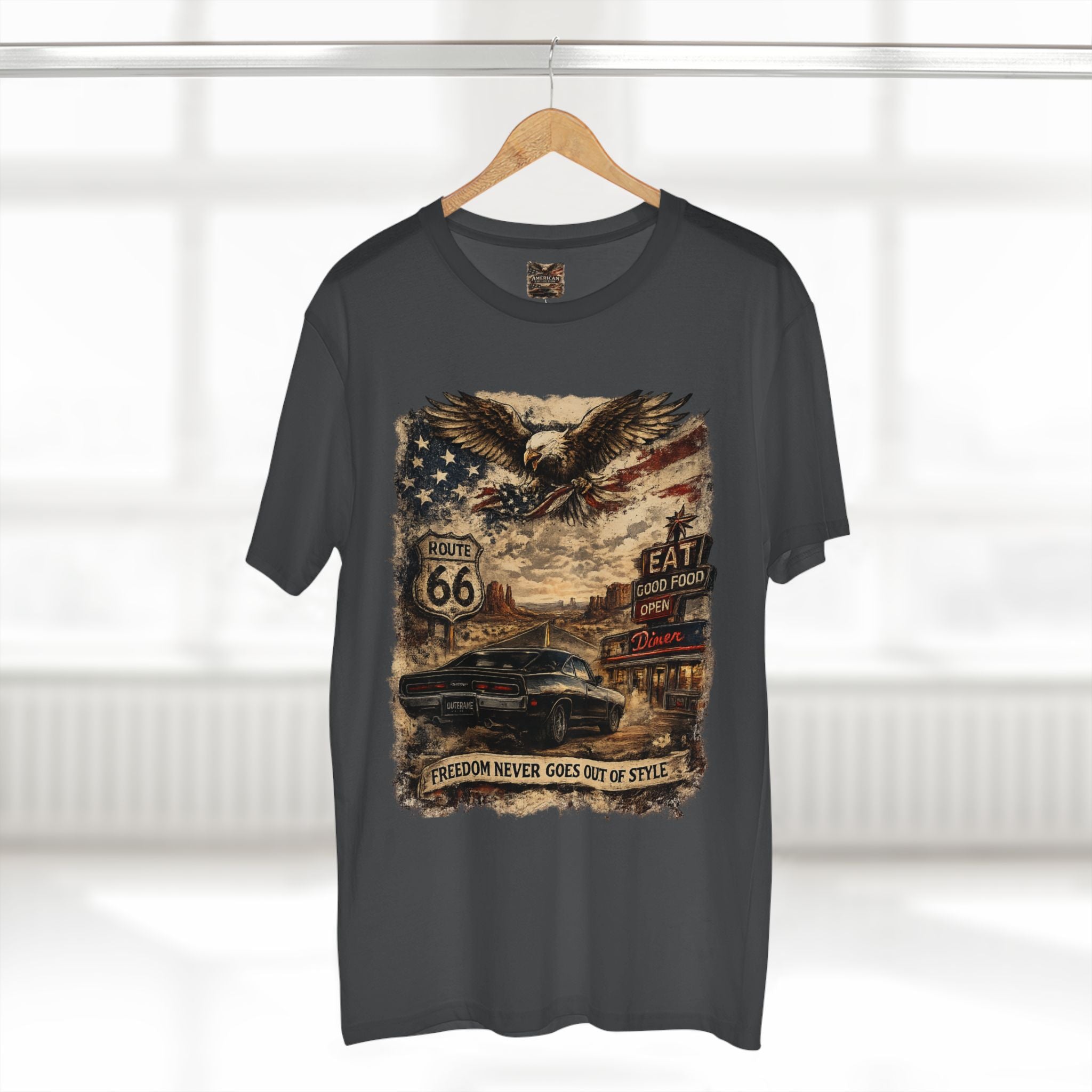 Freedom Never Goes Out of Style – Vintage American Muscle Car T-Shirt