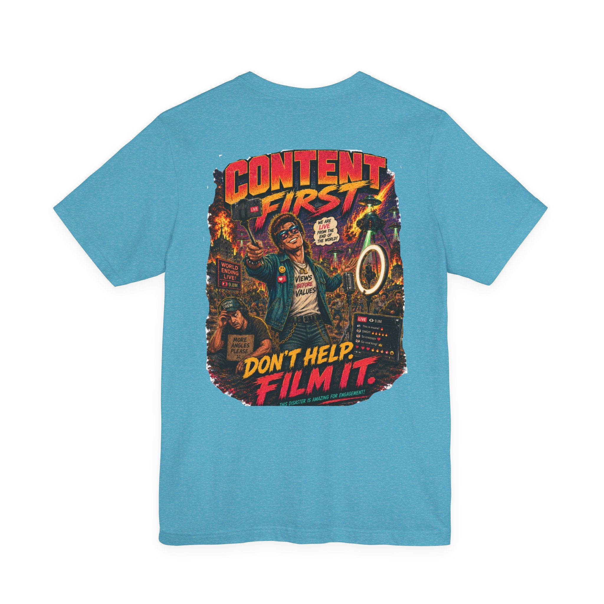 Content First Retro Apocalypse T-Shirt | Don’t Help, Film It