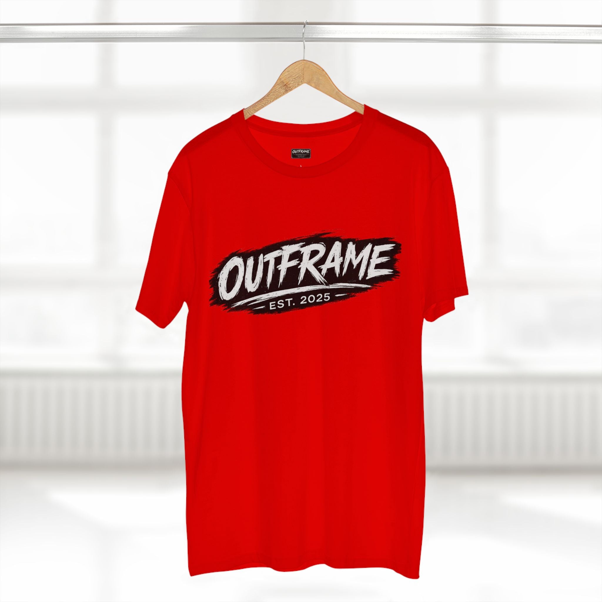 OUTFRAME® EST. 2025 Logo T-Shirt | Premium Brush Logo Streetwear | Essentials Collection